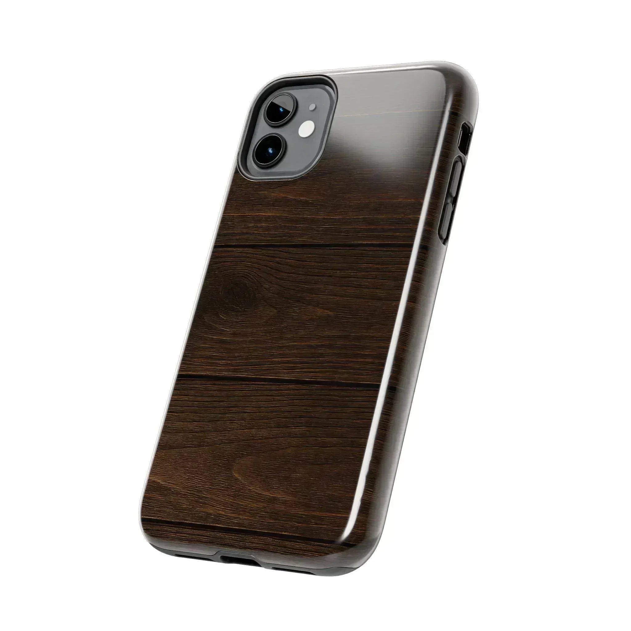 Dark Wood Grain Phone Case for iPhone and Galaxy - KARARMDESIGN