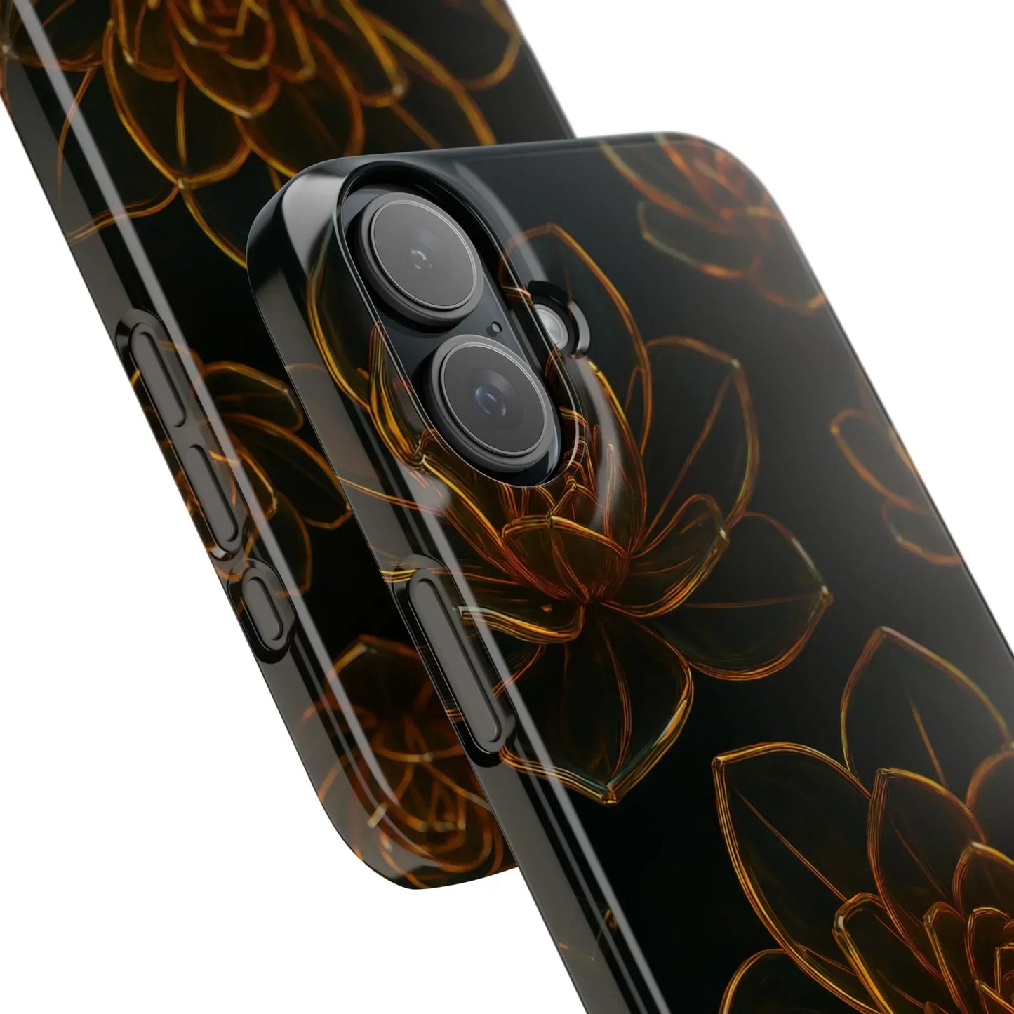Glass Flower Phone Case for iPhone 7-16 and Galaxy S10-S24 Models