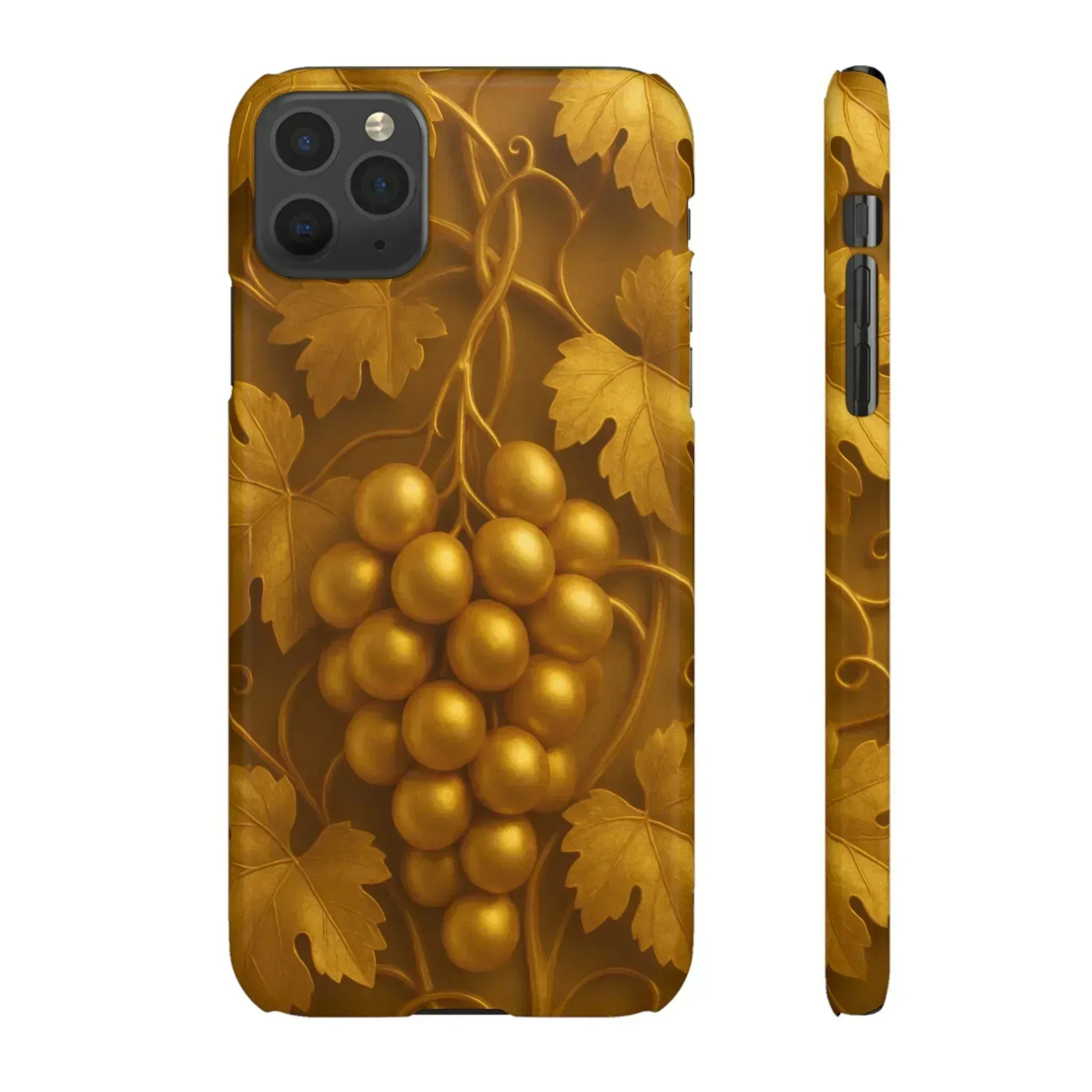 Golden Grapes Phone Case for iPhone 8–16 - KARARMDESIGN