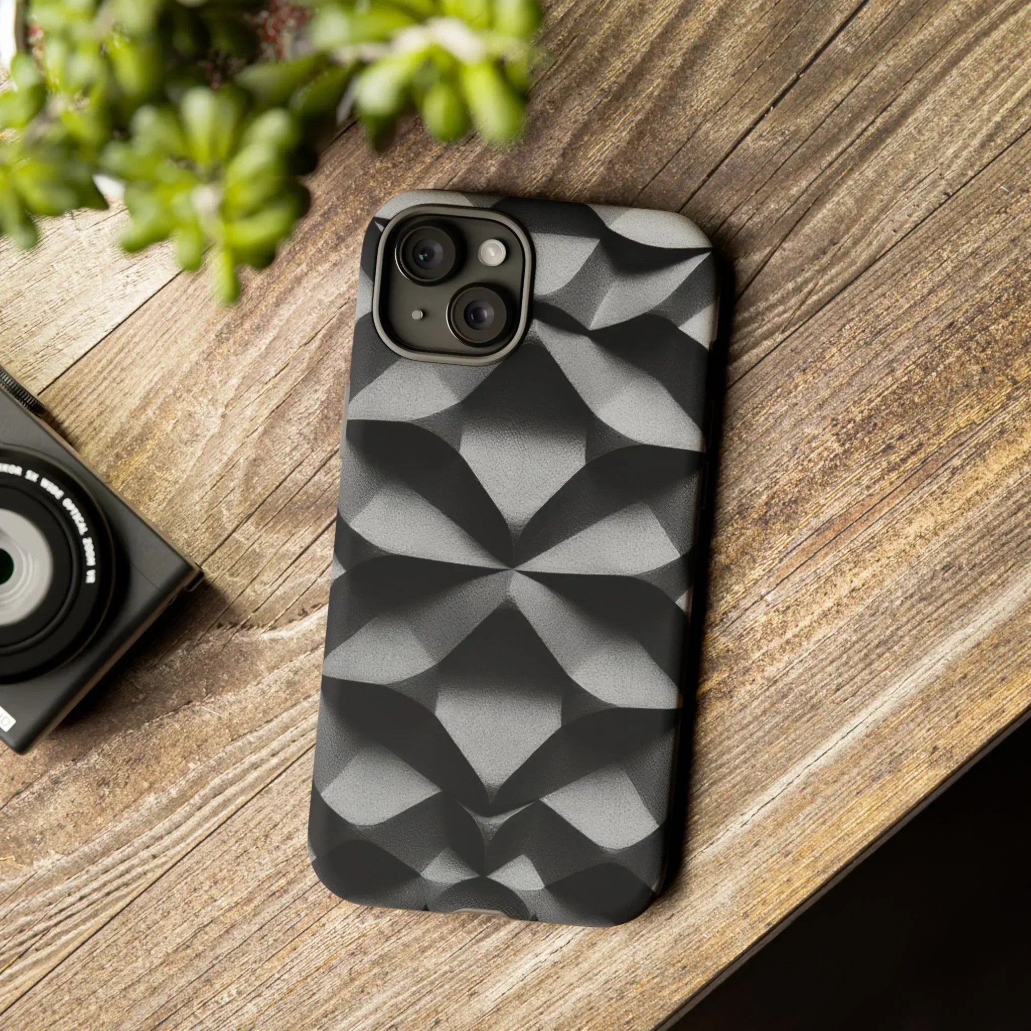 3D Geometric Phone Case for iPhone 8–17 - KARARMDESIGN