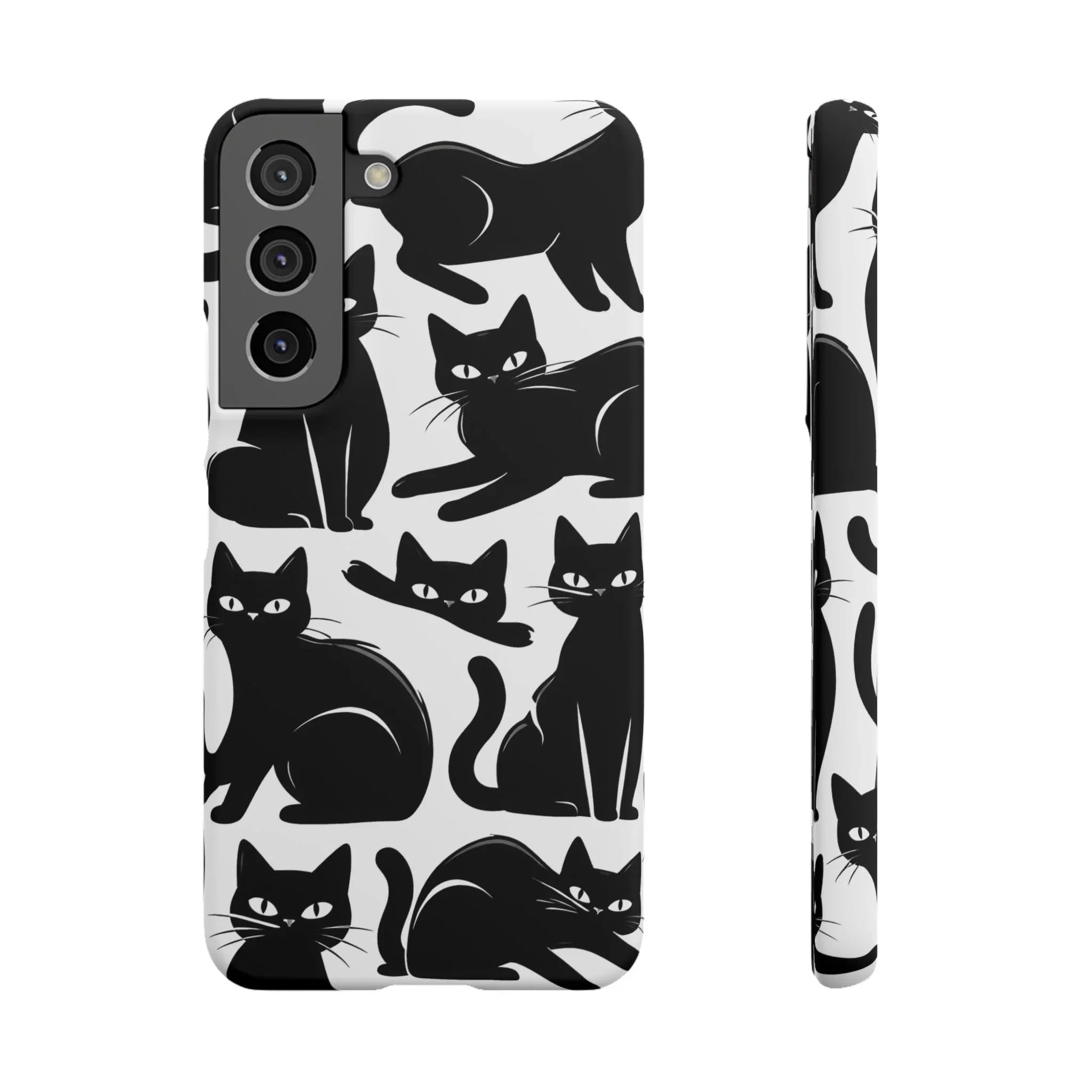 Black Cats Phone Case for iPhone 11-17 and Galaxy S20-S25 - KARARMDESIGN