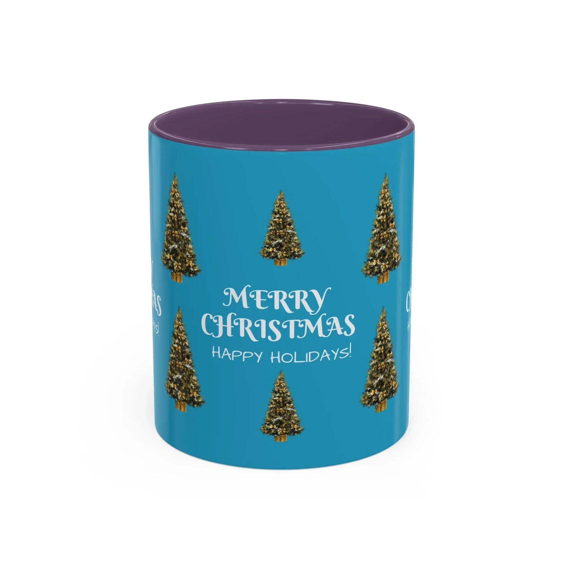 Merry Christmas and Happy Holidays Mug - Accent Coffee Mug (11, 15oz) - KARARMDESIGN