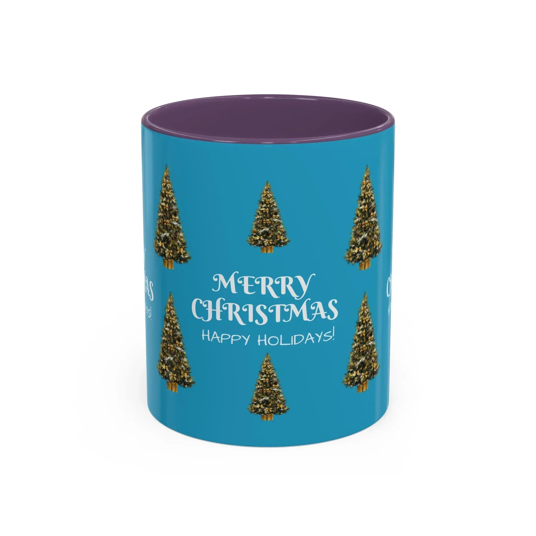 Merry Christmas and Happy Holidays Mug - Accent Coffee Mug (11, 15oz) - KARARMDESIGN