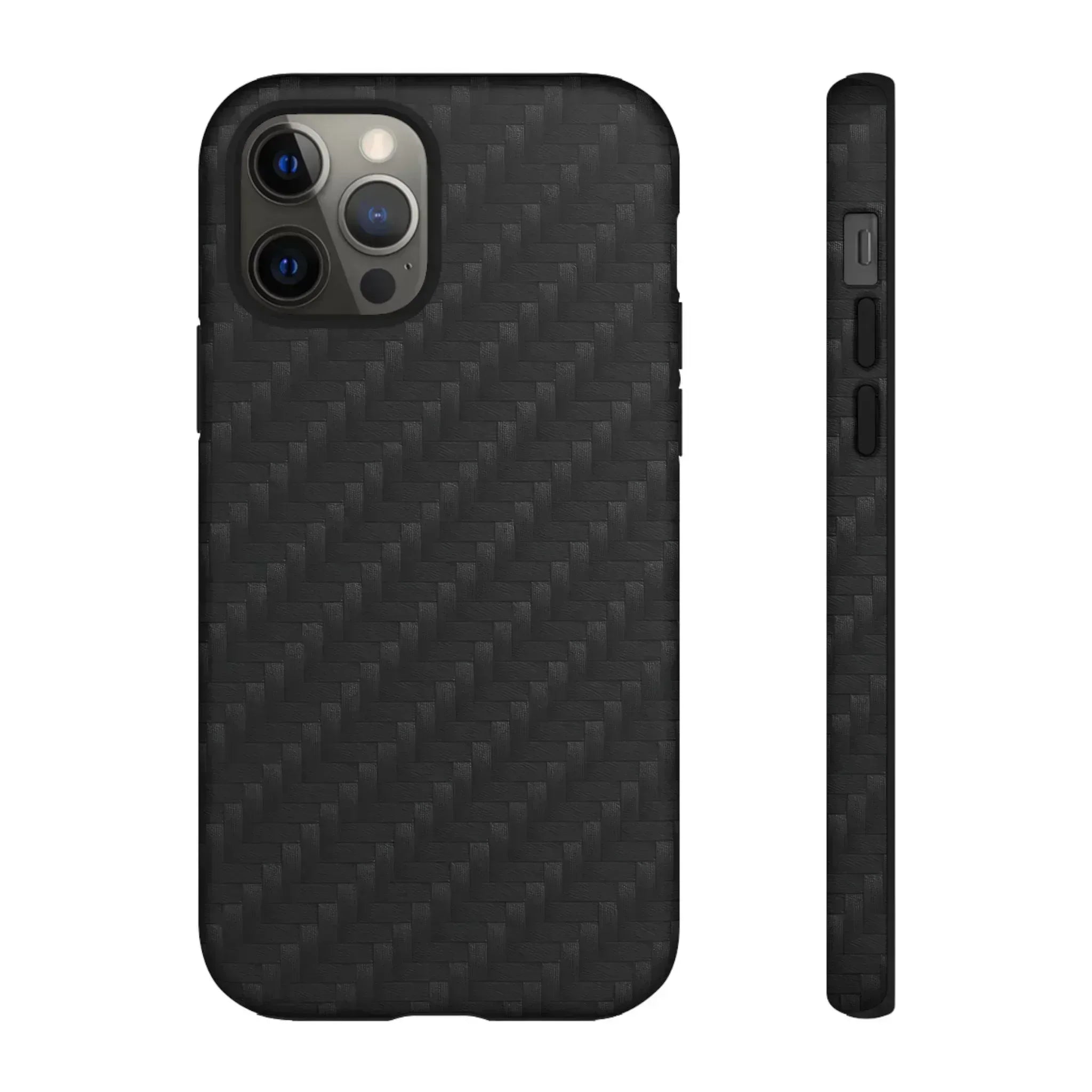 Black Carbon Phone Case for iPhone 8-16 and Google Pixel up to 9 - KARARMDESIGN