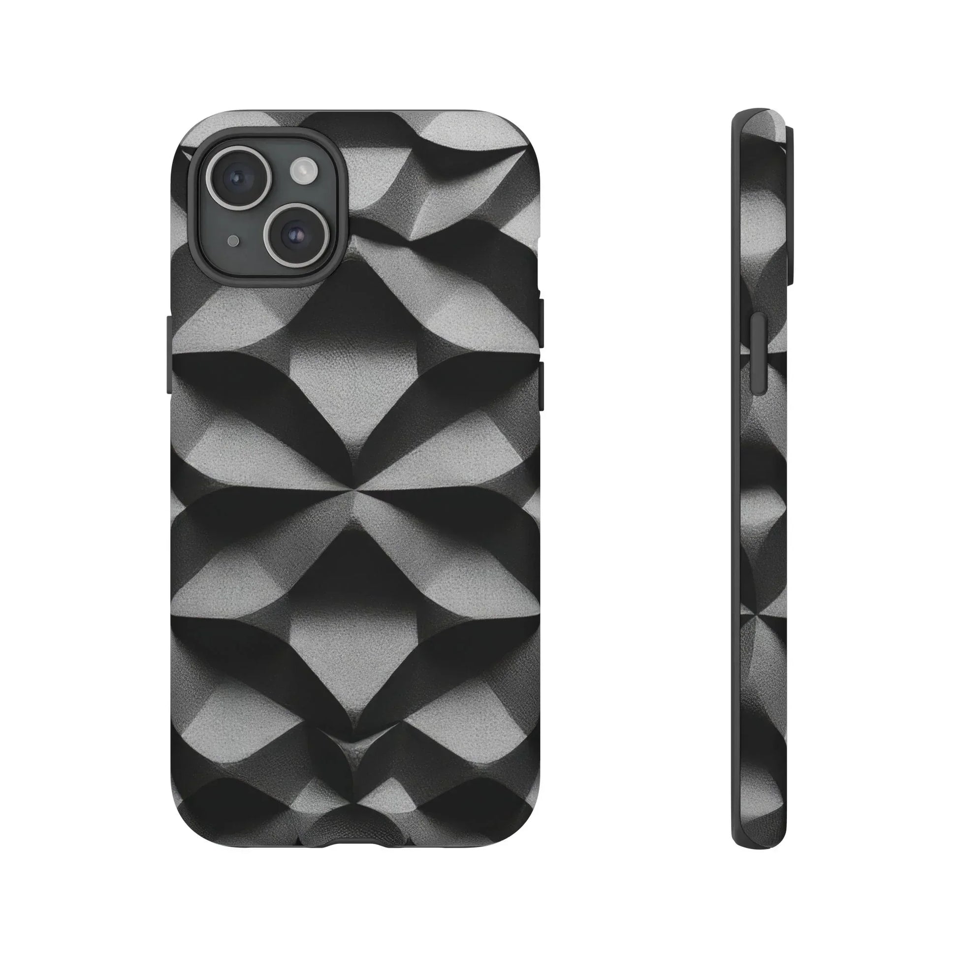 3D Geometric Phone Case for iPhone 8–17 - KARARMDESIGN