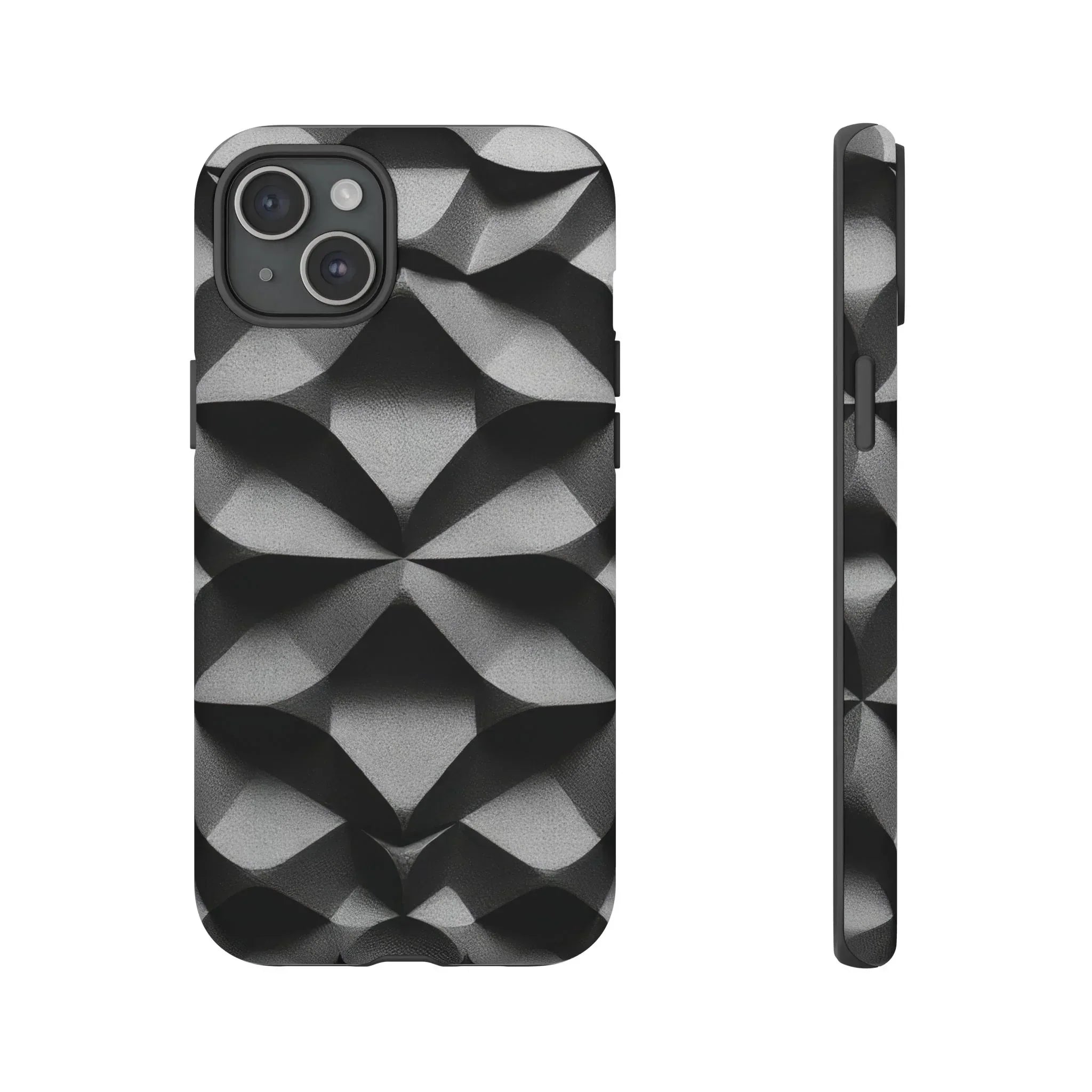 3D Geometric Phone Case for iPhone 8–17 - KARARMDESIGN