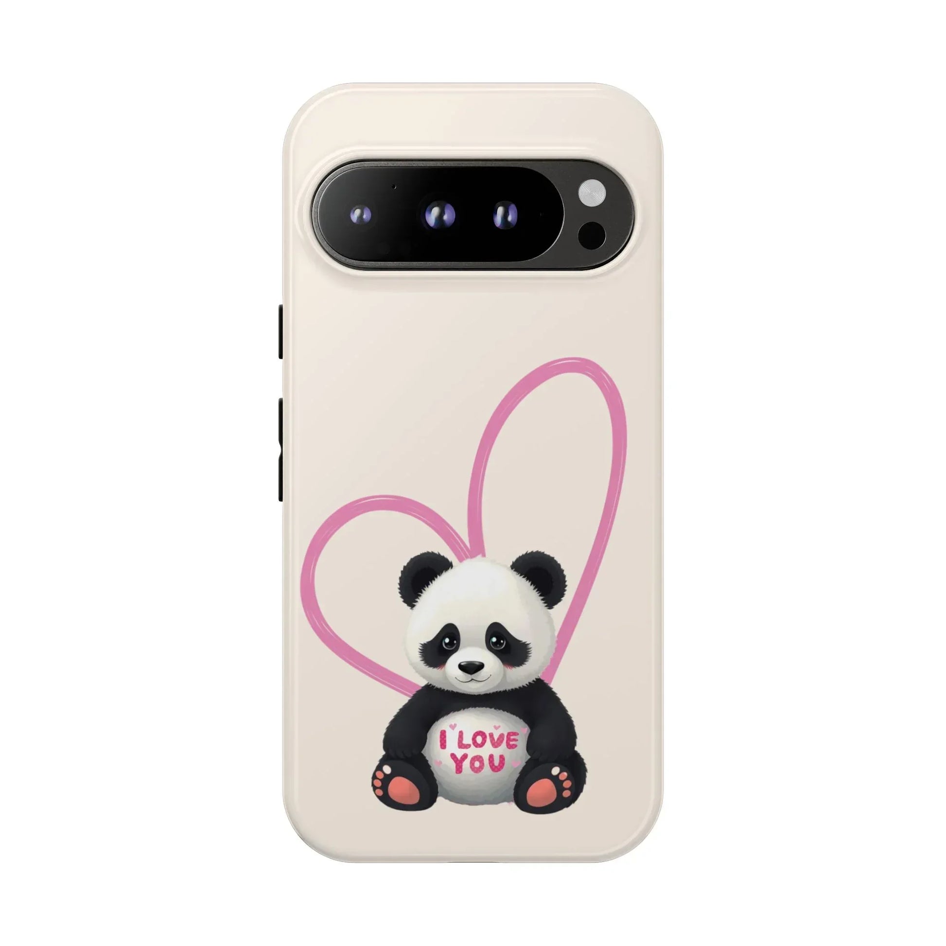 Cute Panda Heart Love Phone Case for Google Pixel up to 9 - KARARMDESIGN