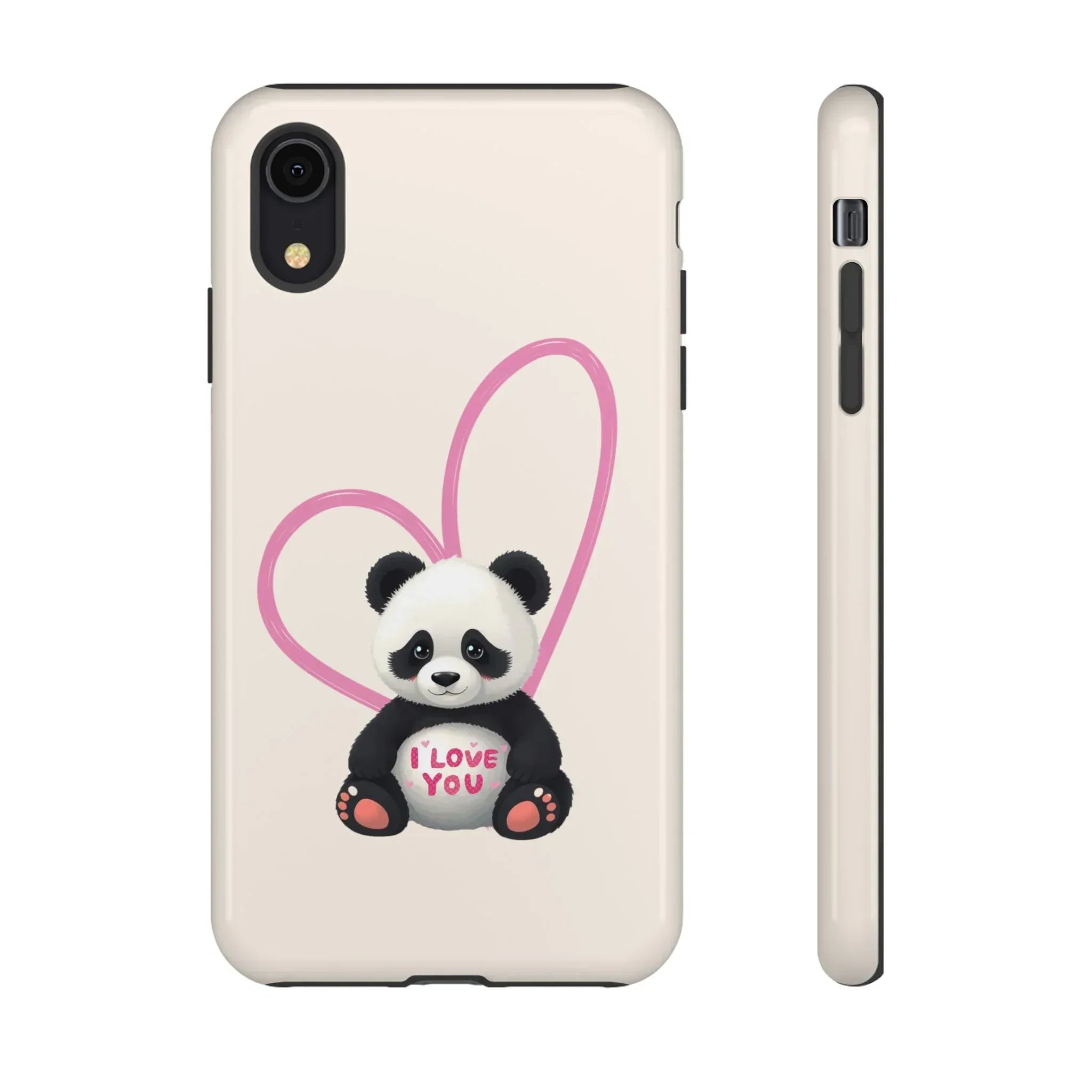 Cute Panda Heart Love Phone Case for iPhone 8-16 - KARARMDESIGN