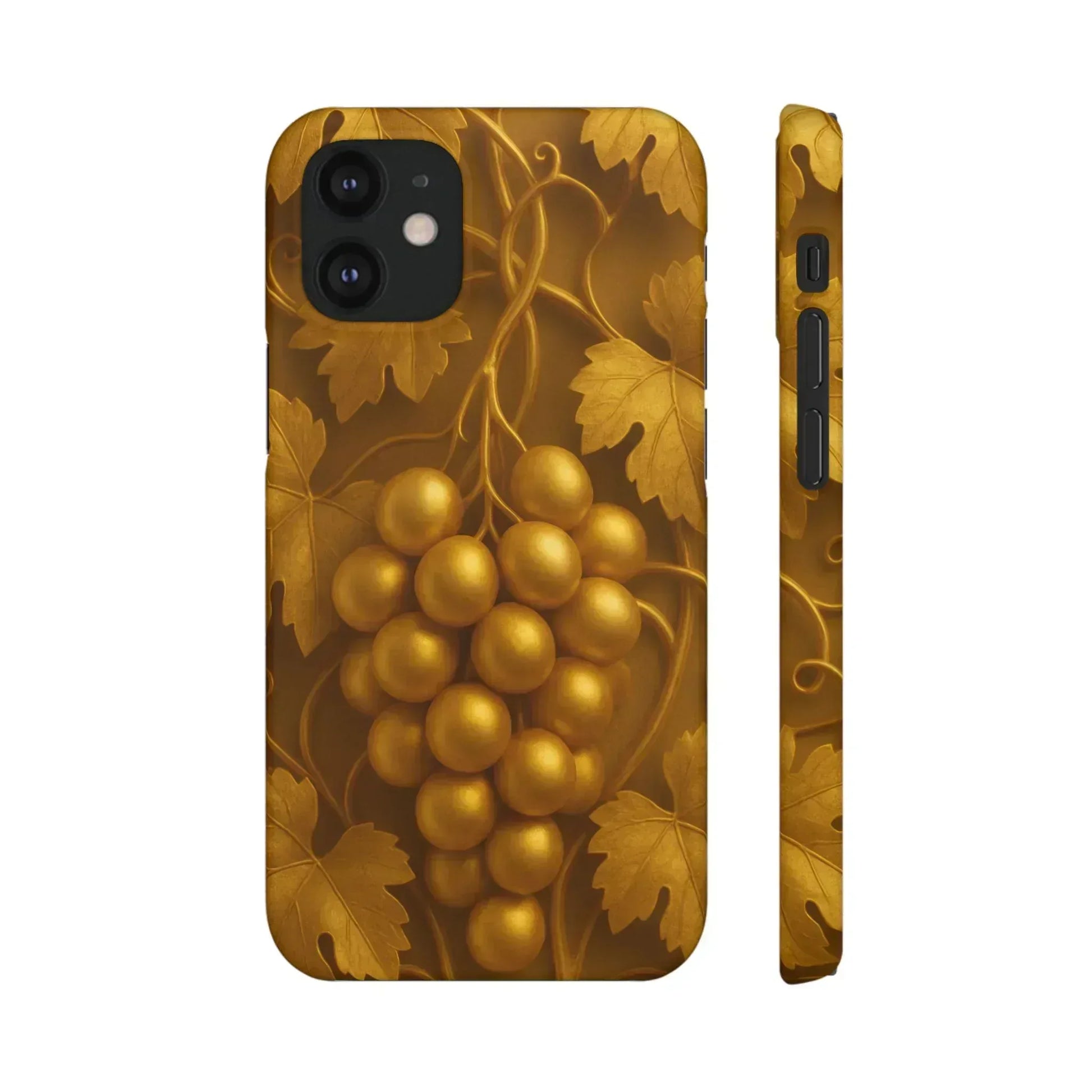 Golden Grapes Phone Case for iPhone 8–16 - KARARMDESIGN
