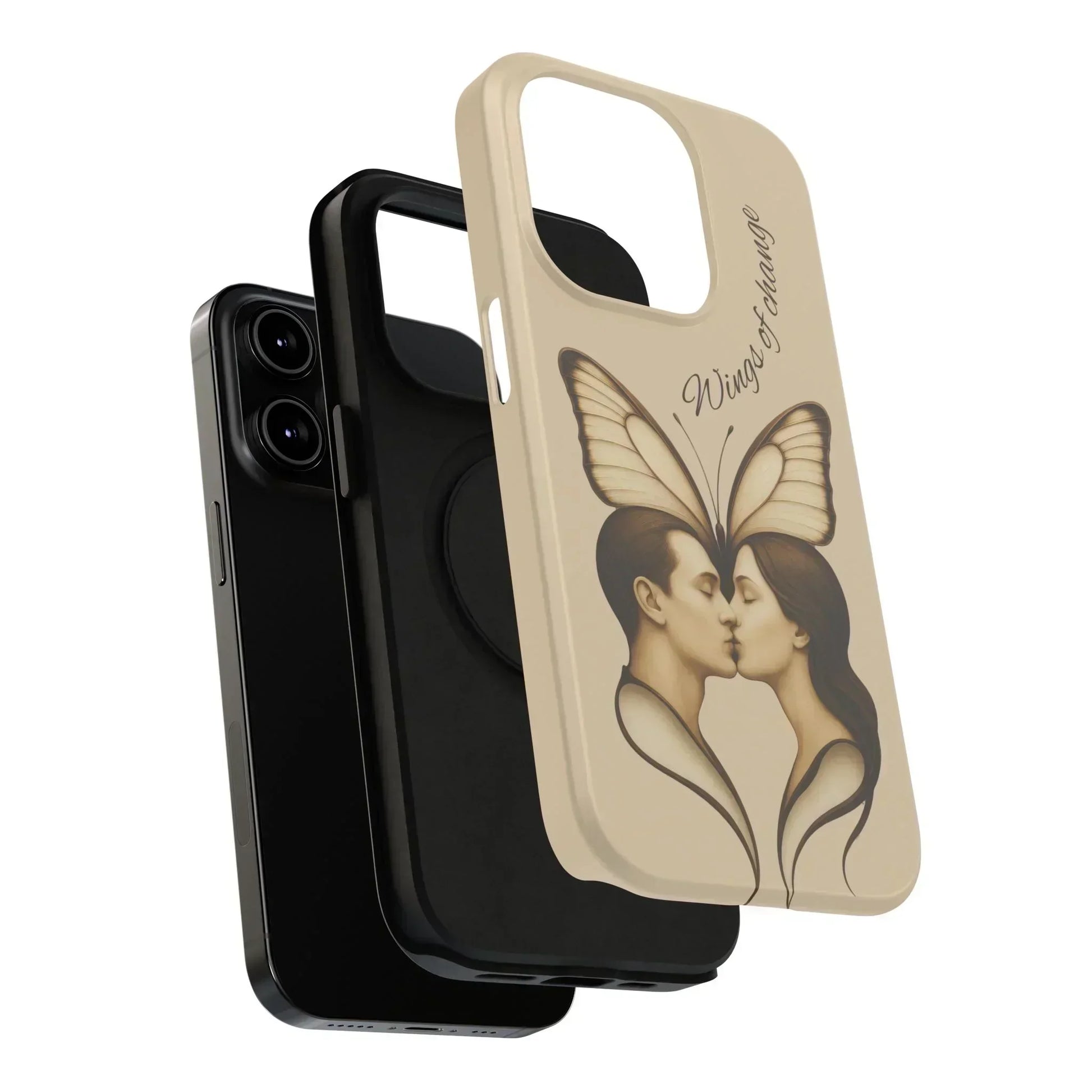 Romantic Butterfly Couple Phone Case for iPhone 12-16 and Samsung Galaxy S22 - KarArmDesign