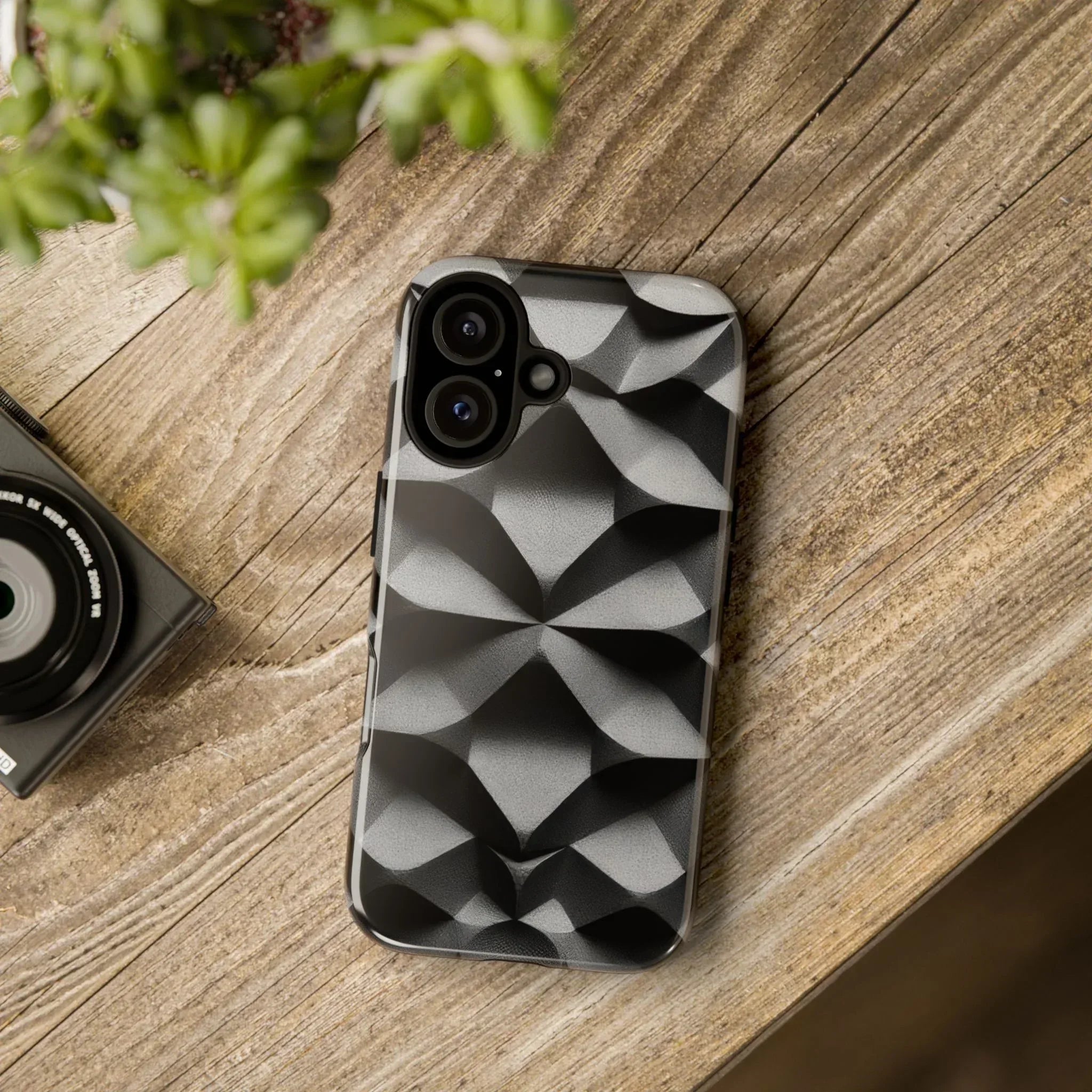 3D Geometric Phone Case for iPhone 8–17 - KARARMDESIGN