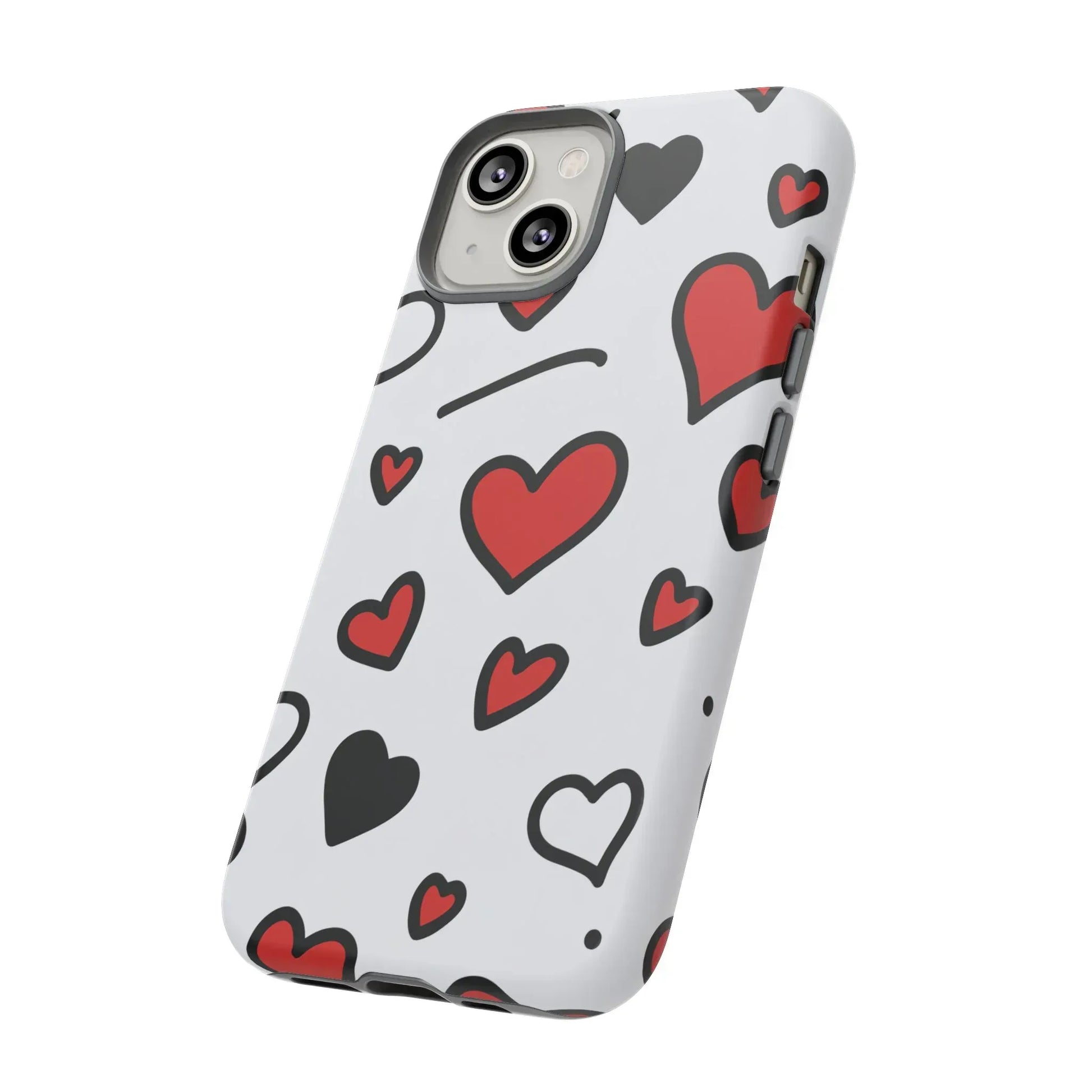 Scattered Hearts Phone Case for iPhone 11-17 and Galaxy S10-S25 - KARARMDESIGN