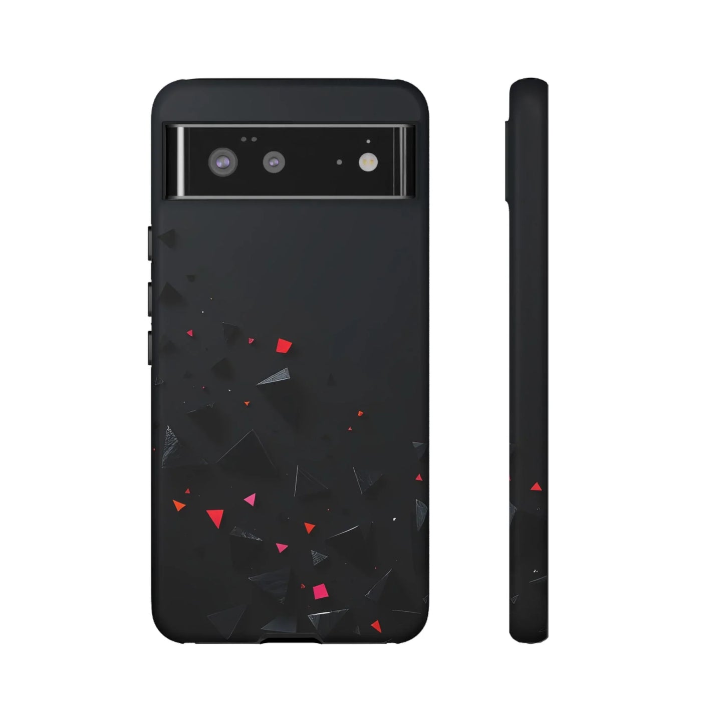 Black and Red Neon Phone Case for iPhone 8-16 and Pixel up to 9 Models - KarArmDesign