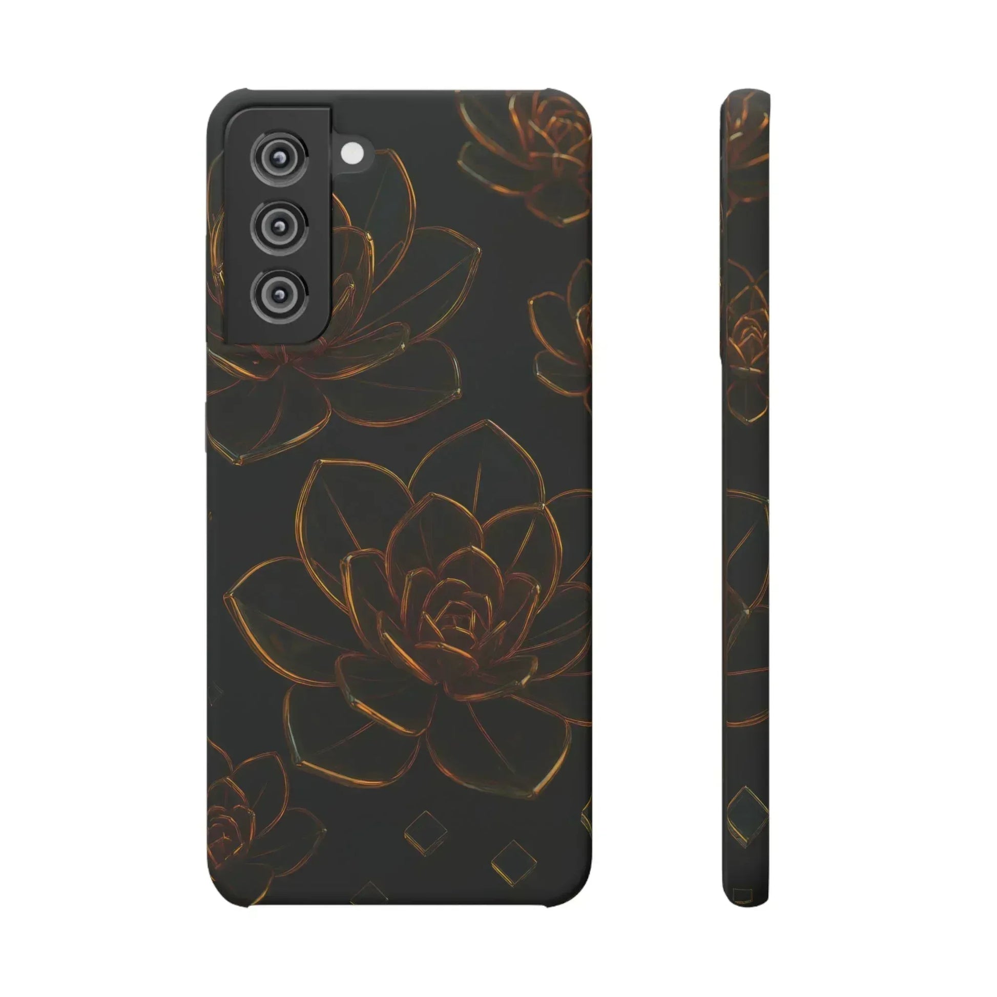 Glass Flower Phone Case for iPhone 8-16 and Galaxy S20-S24 - KARARMDESIGN