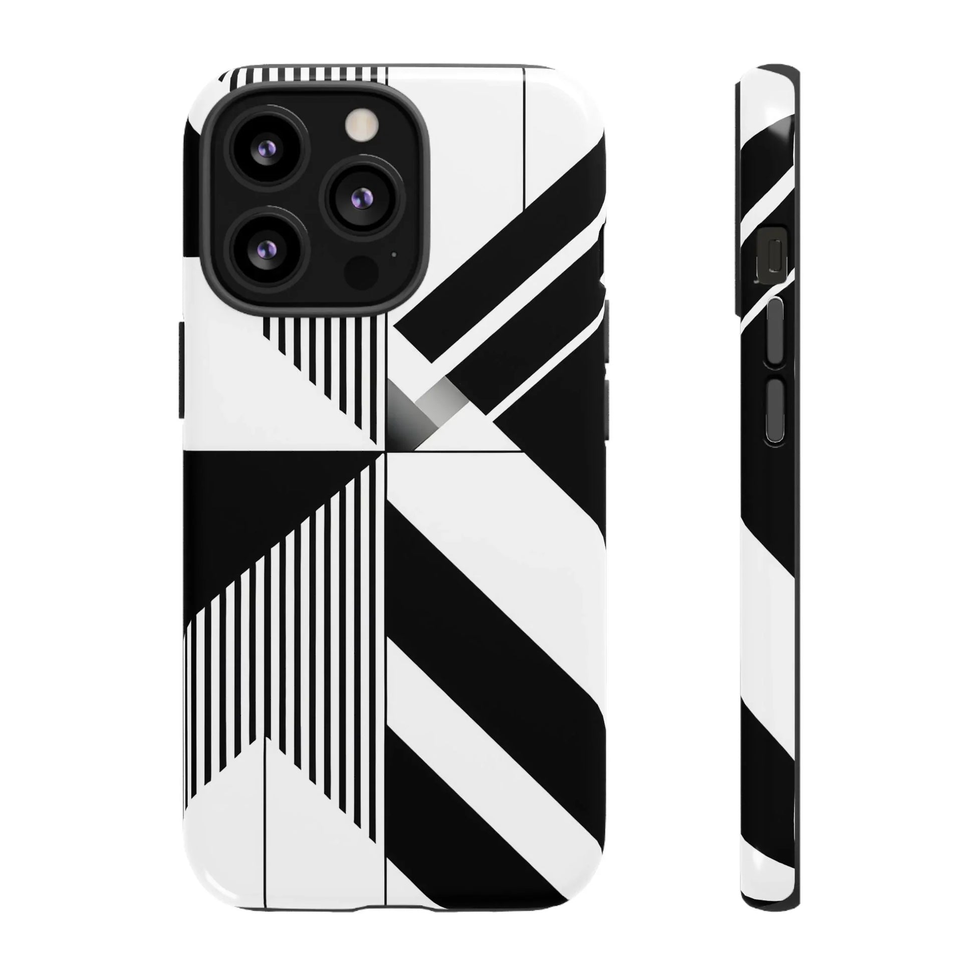 Monochrome Tough Phone Case for iPhone 11-16 and Galaxy S20–S25 - KARARMDESIGN