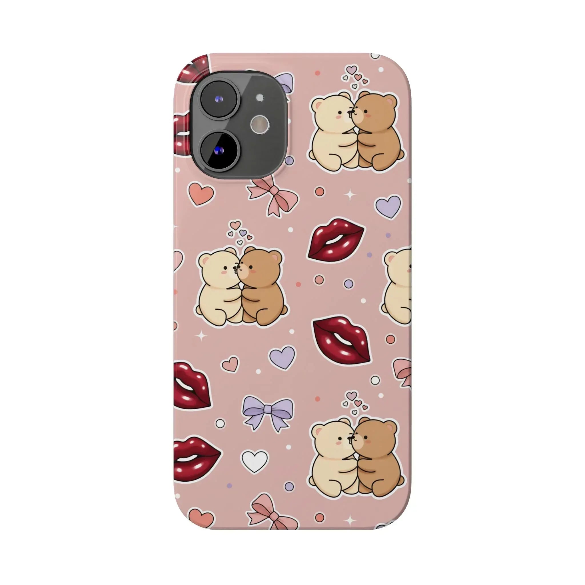 Bear Hug Bliss Phone Case for iPhone 11-17 - KARARMDESIGN