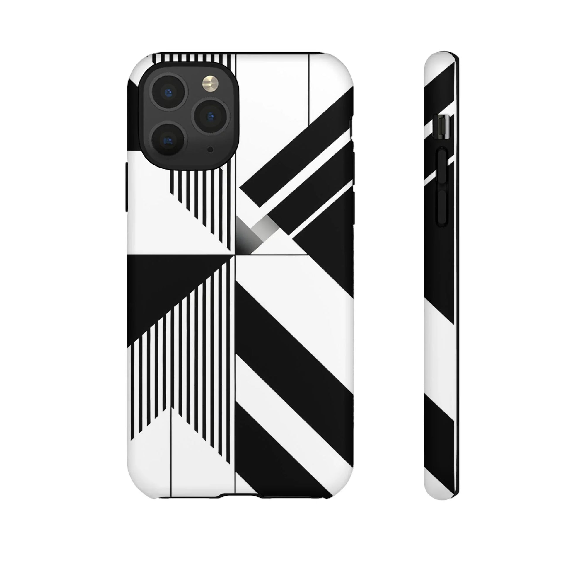 Monochrome Tough Phone Case for iPhone 11-16 and Galaxy S20–S25 - KARARMDESIGN