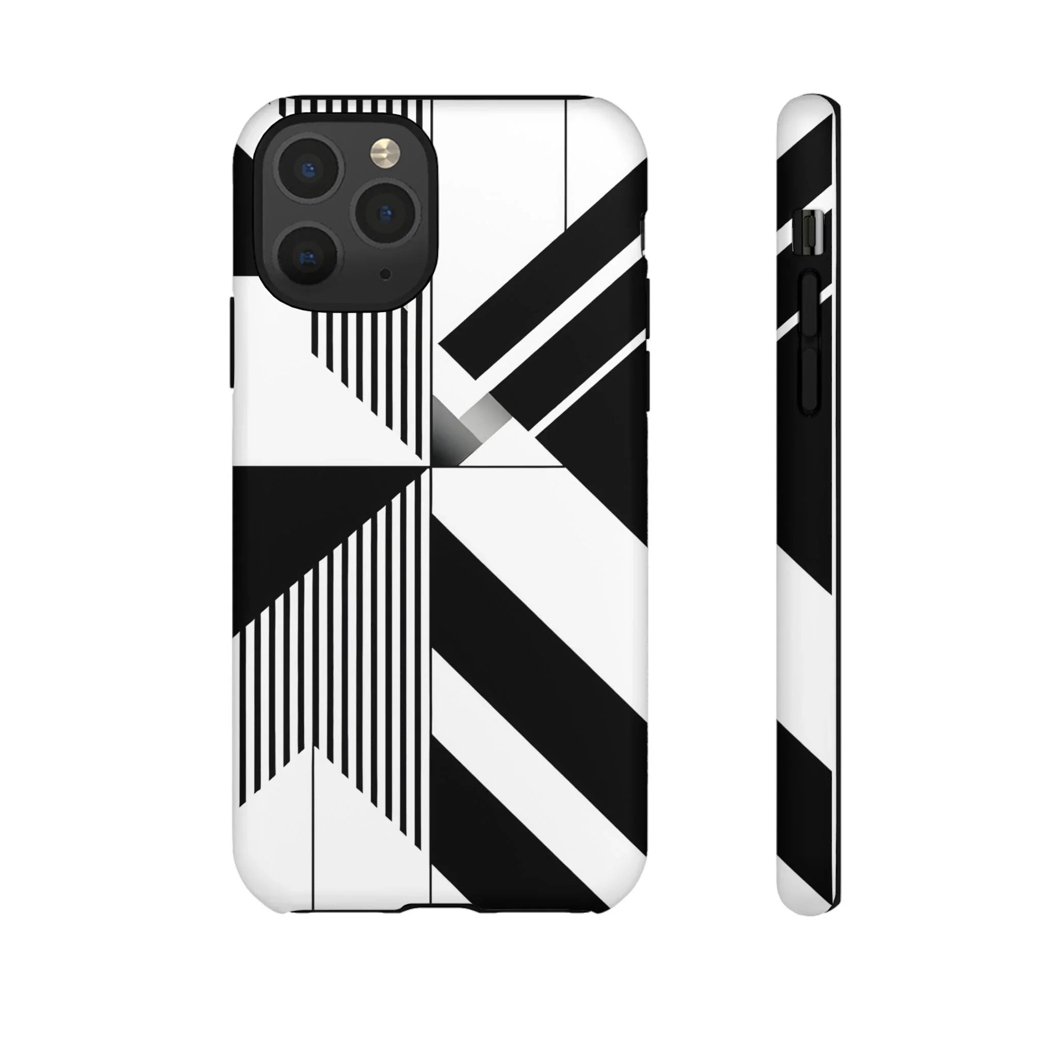 Monochrome Tough Phone Case for iPhone 11-16 and Galaxy S20–S25 - KARARMDESIGN