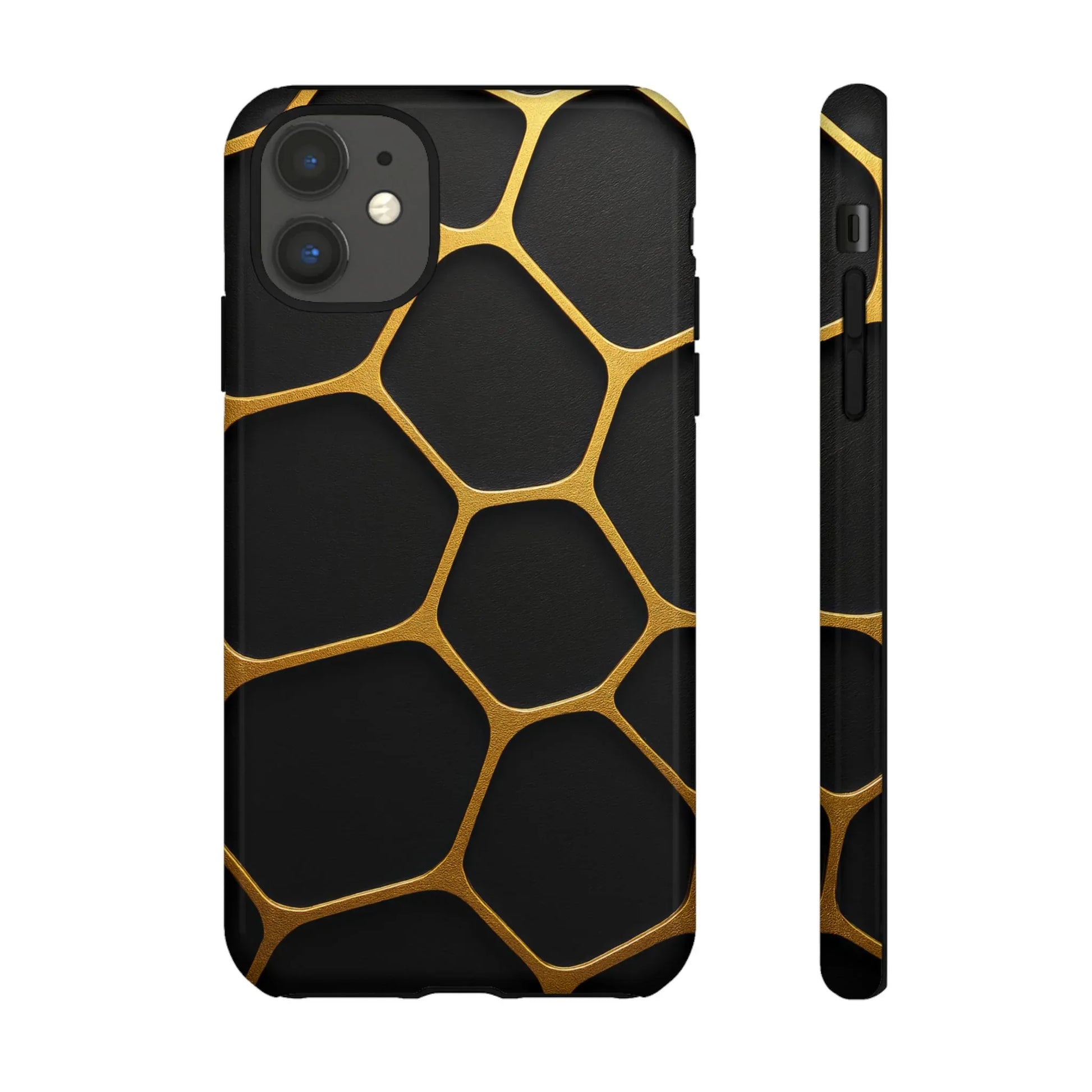 Golden Cellscape Phone Case for iPhone 8-17 and Galaxy S20-S25 - KARARMDESIGN