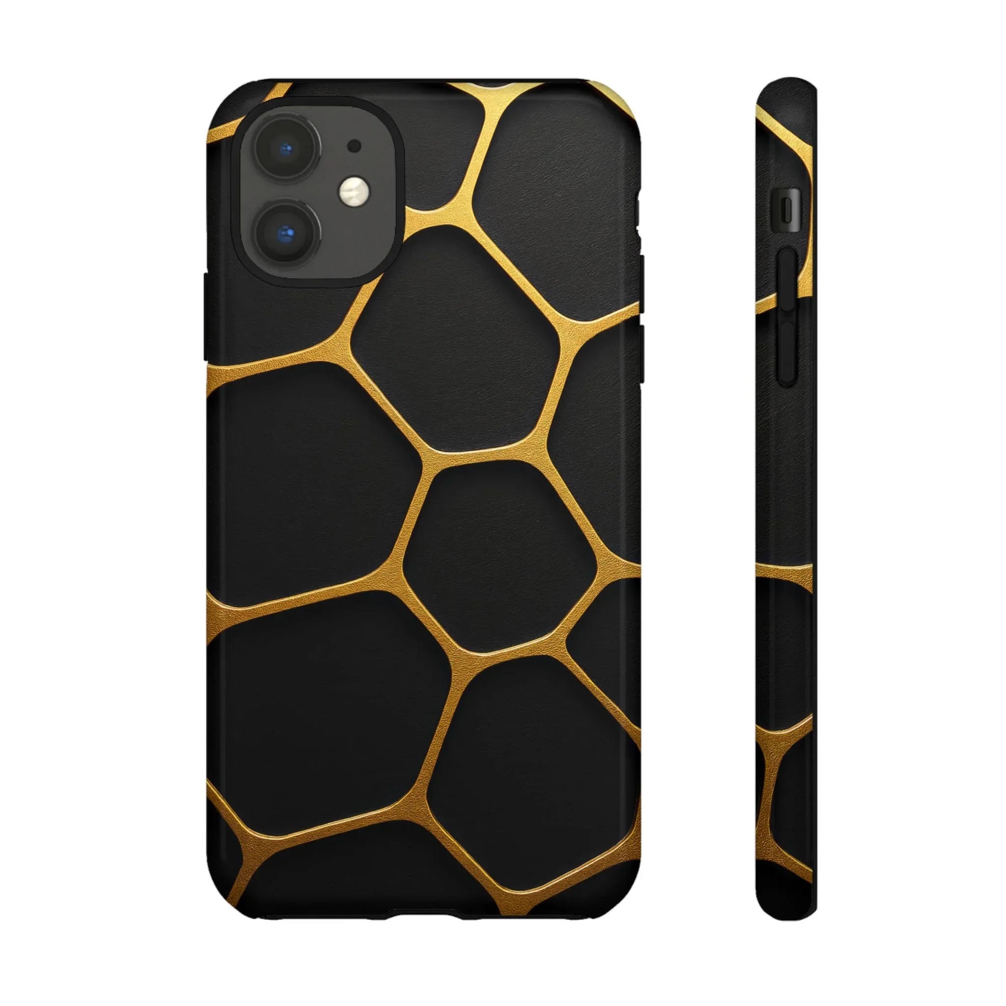 Golden Cellscape Phone Case for iPhone 8-17 and Galaxy S20-S25 - KARARMDESIGN
