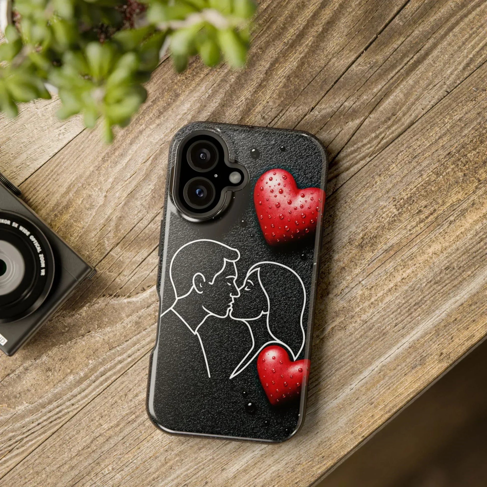 Midnight Kiss Phone Case for iPhone 13-16 Models - KarArmDesign