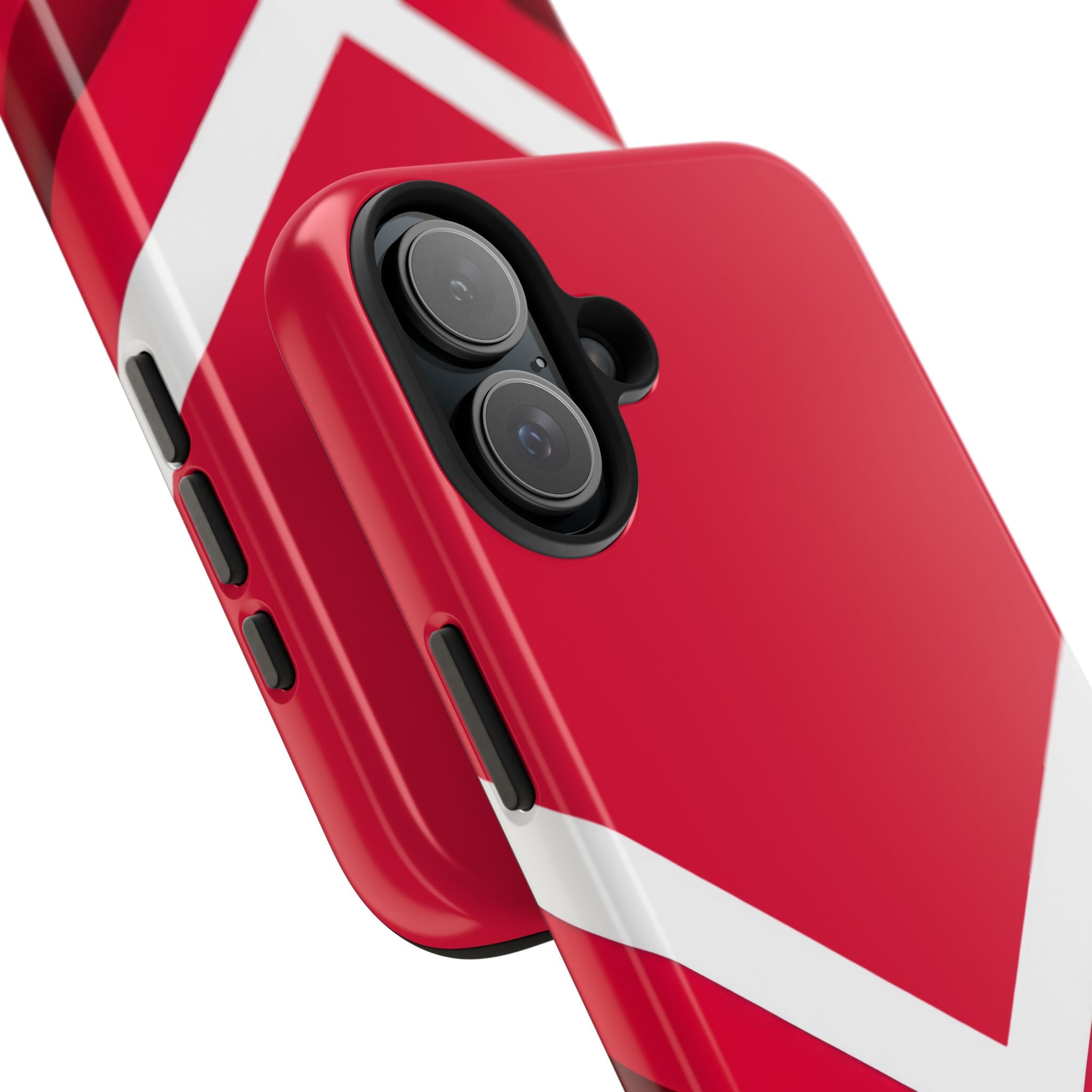 Red Chevron Armor Phone Case for iPhone 11–16 & Galaxy S21–S24