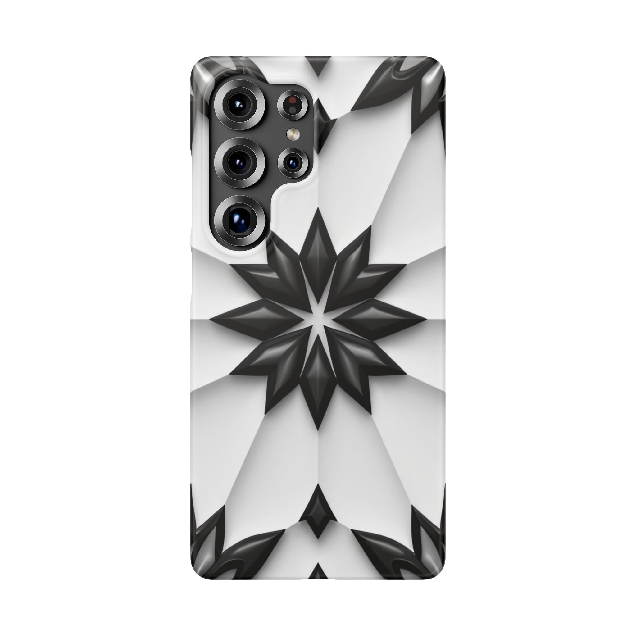 Black & White Geometric Snap Case for iPhone & Samsung Galaxy