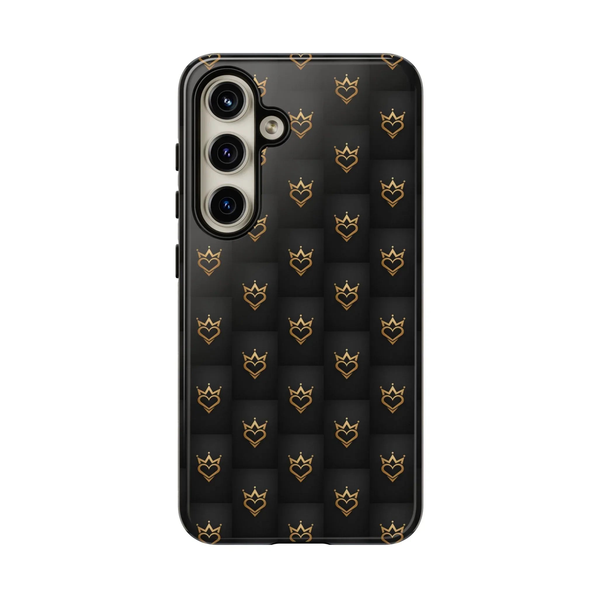 Crowned Heart Doodle Phone Case for iPhone 11-17 & Galaxy S10-S25 - KARARMDESIGN