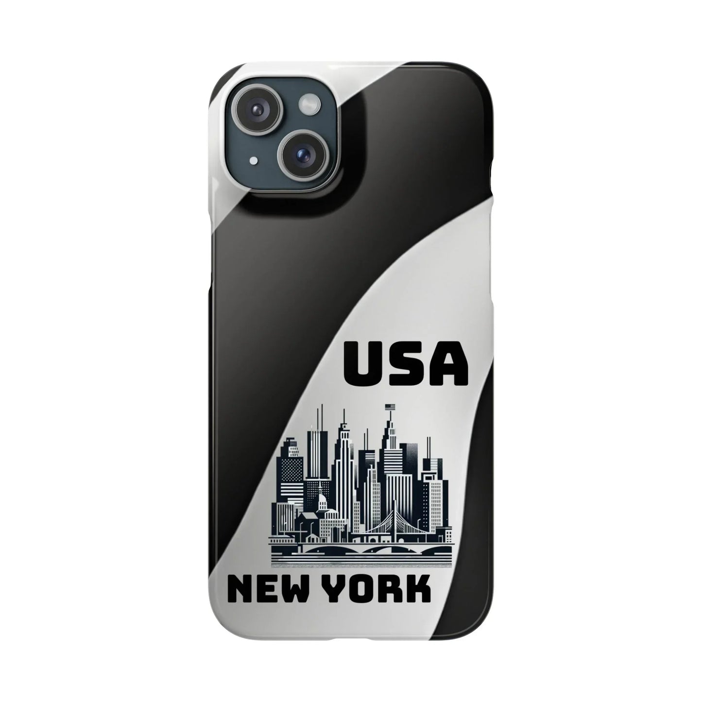 Monochrome New York City Skyline Phone Case for iPhone, Galaxy & Pixel - KarArmDesign
