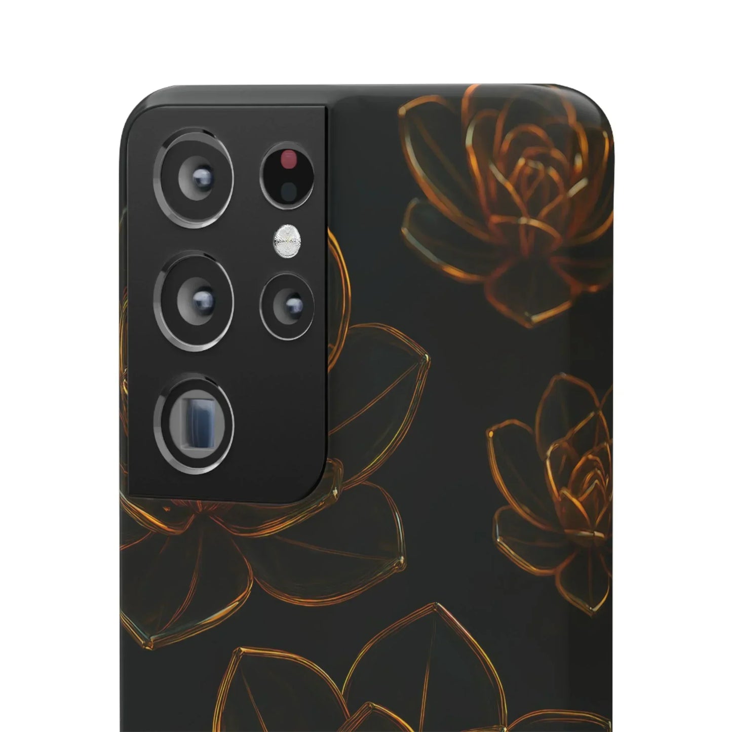 Glass Flower Phone Case for iPhone 7-16 and Galaxy S10-S24 Models
