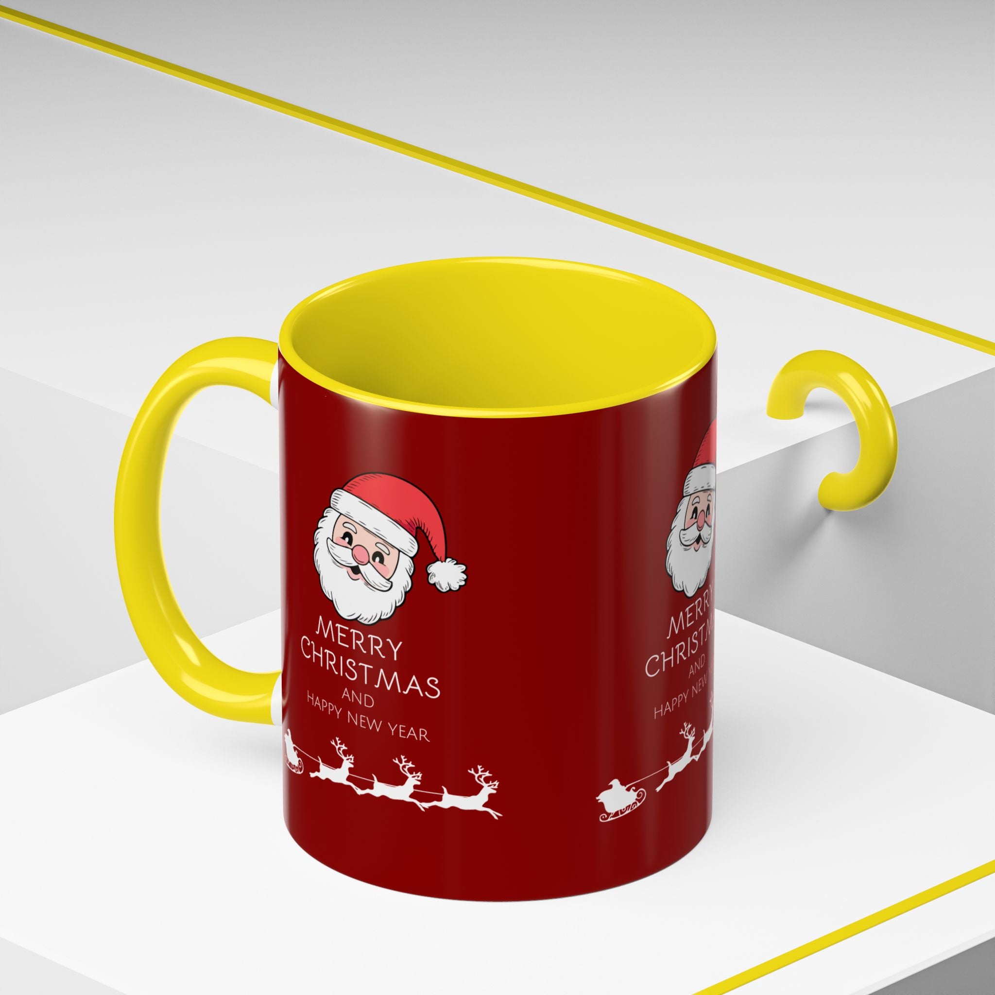 Season’s Smile – Christmas and New Year Accent Coffee Mug (11, 15oz)