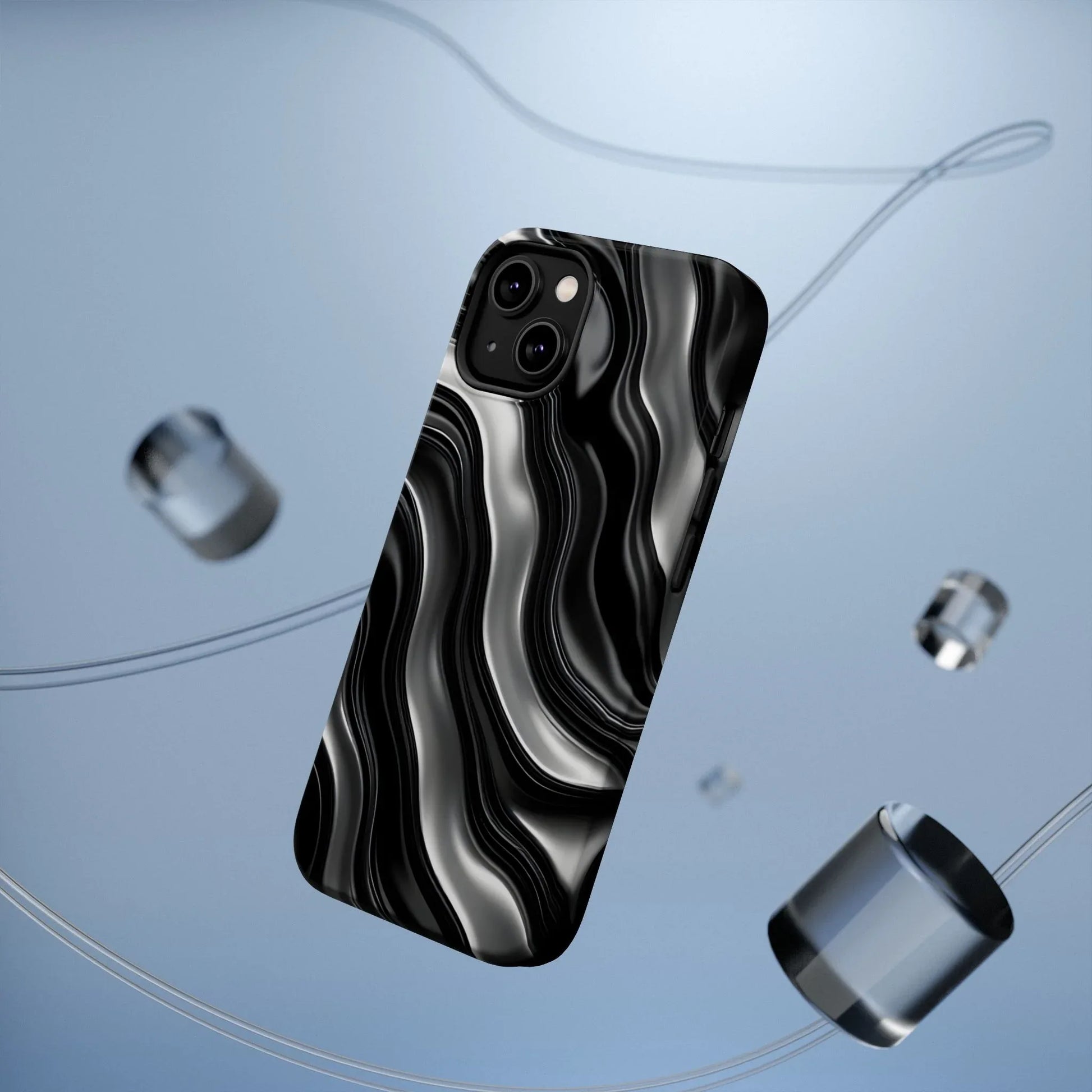 Wavy Illusion Marble Phone Case for iPhone 13-17 - KARARMDESIGN