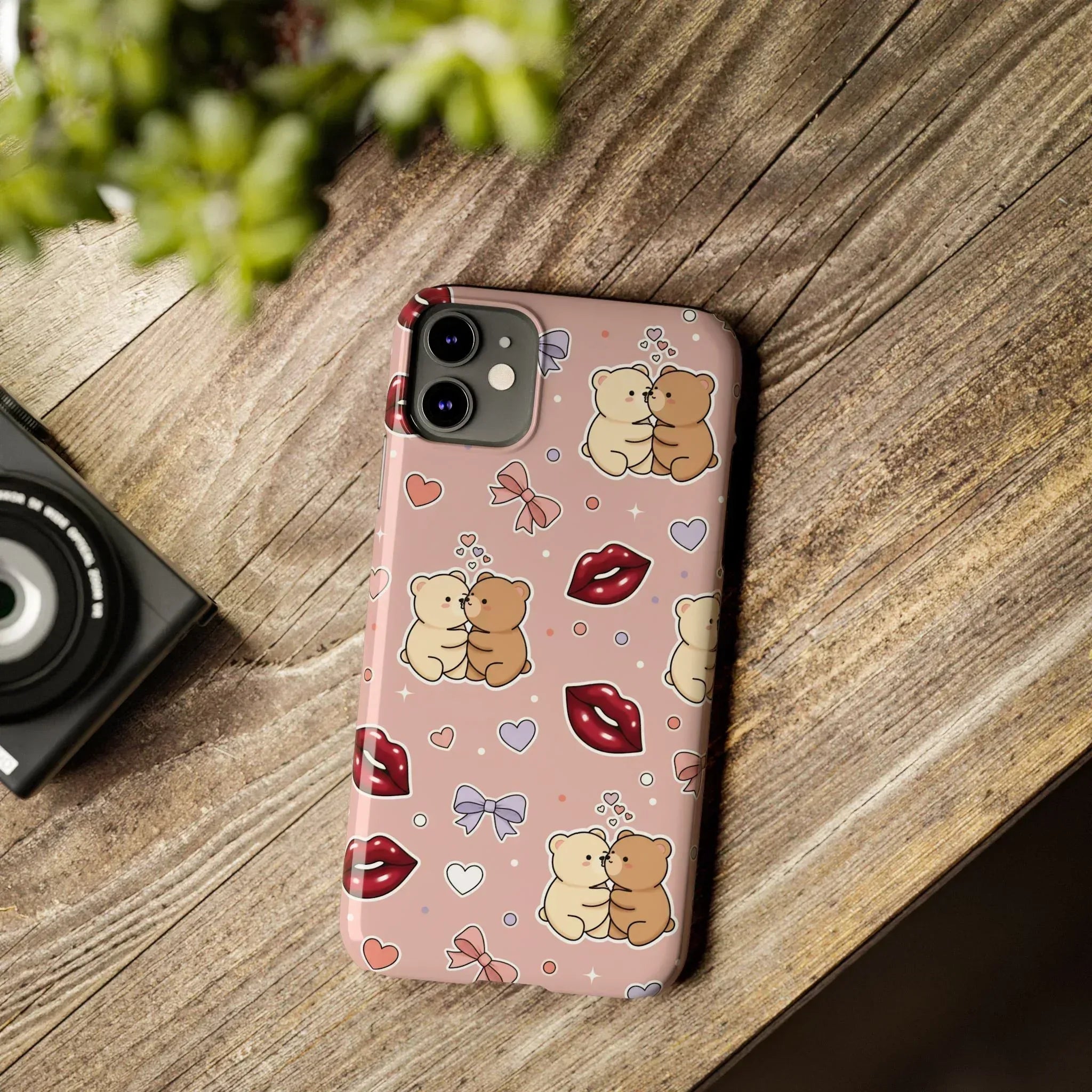 Bear Hug Bliss Phone Case for iPhone 11-17 - KARARMDESIGN