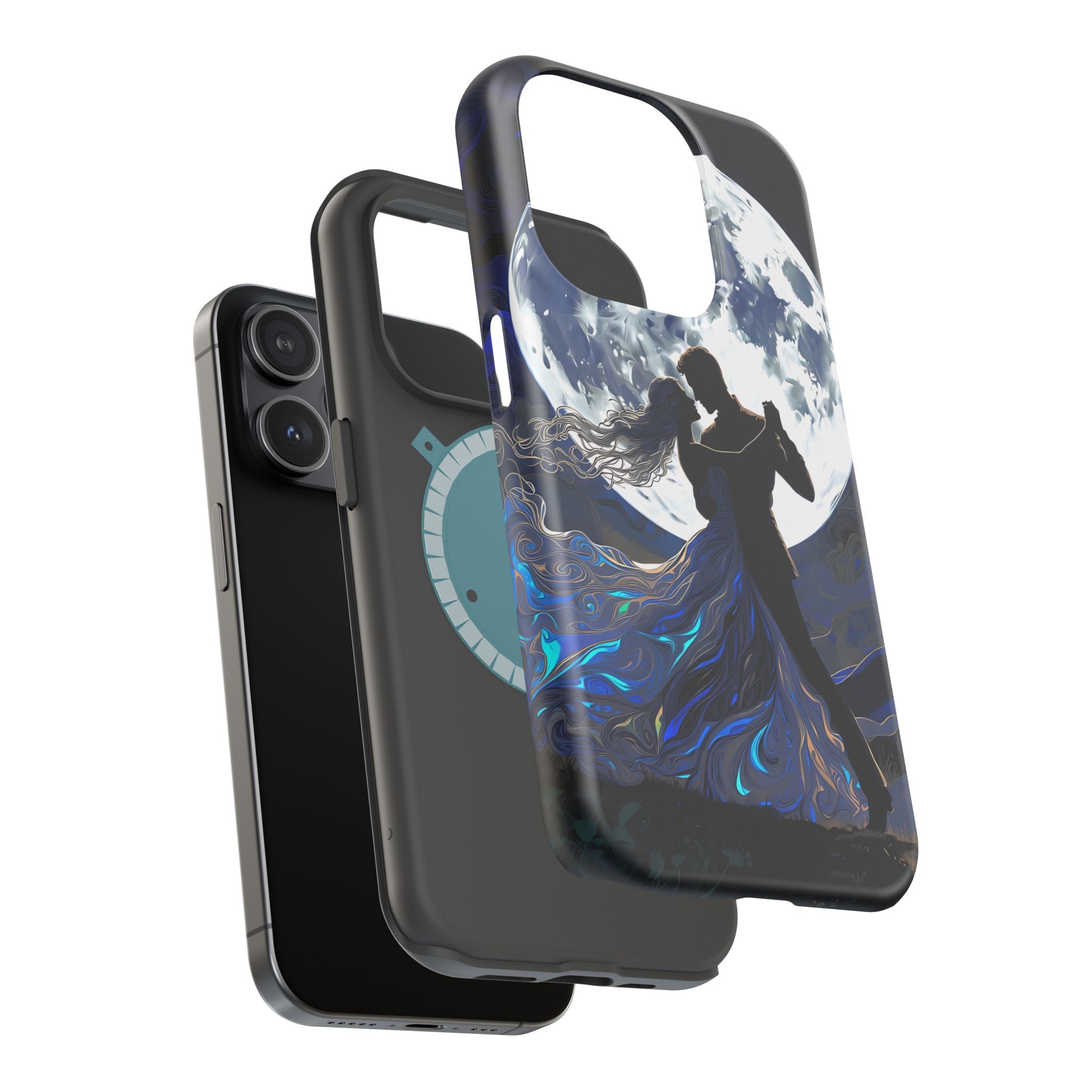 Romantic Moonlight Dance Magnetic Phone Case – iPhone 15–17 & Samsung Galaxy S26
