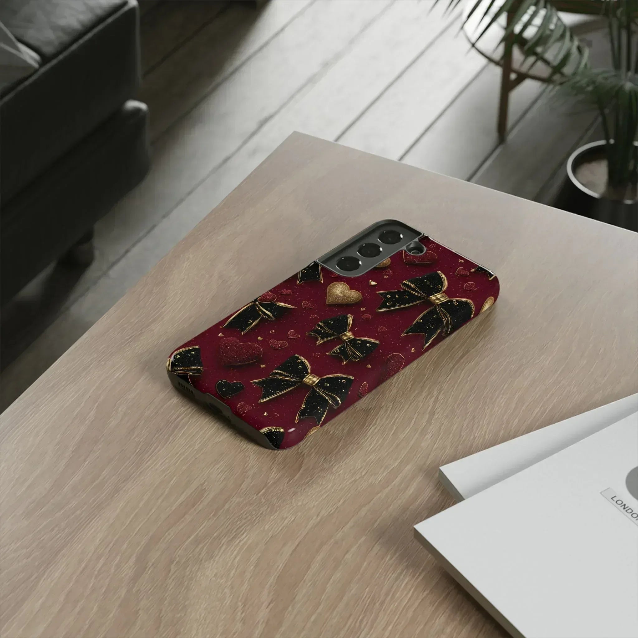 Velvet Valentine Charm Phone Case for iPhone 11-17 and Galaxy S10-S25 - KARARMDESIGN