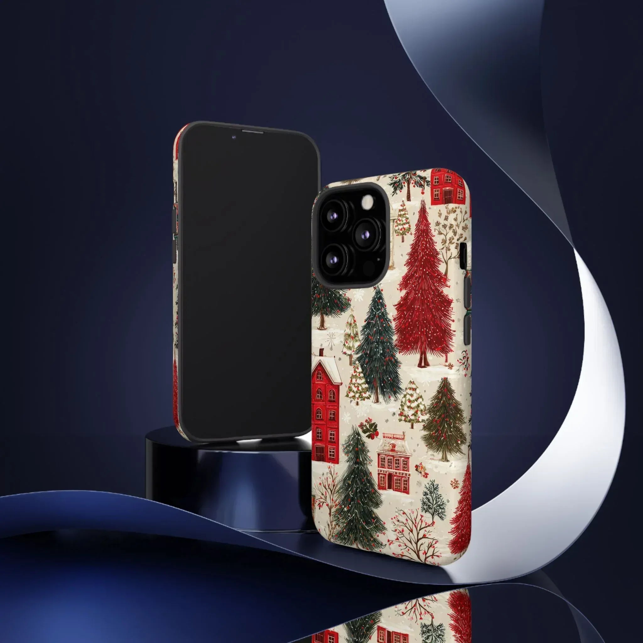 Cozy Winter Village Phone Case for iPhone 11-17 and Galaxy S10-S25 - KARARMDESIGN