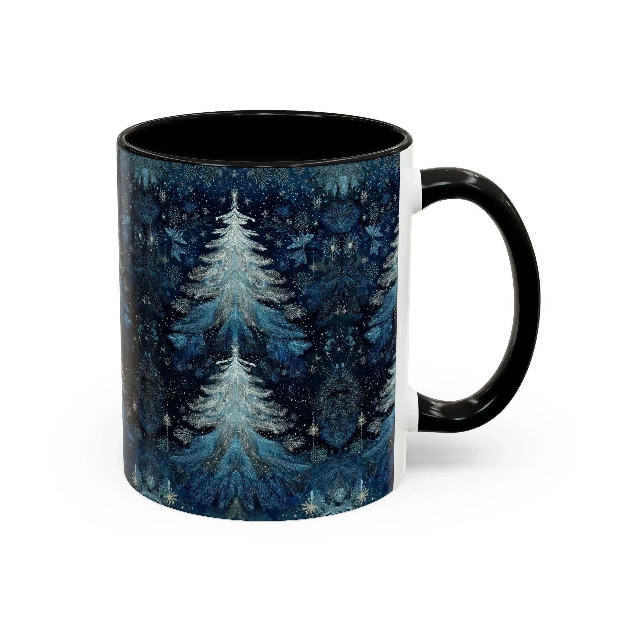 Blue Christmas Tree Accent Coffee Mug - KARARMDESIGN
