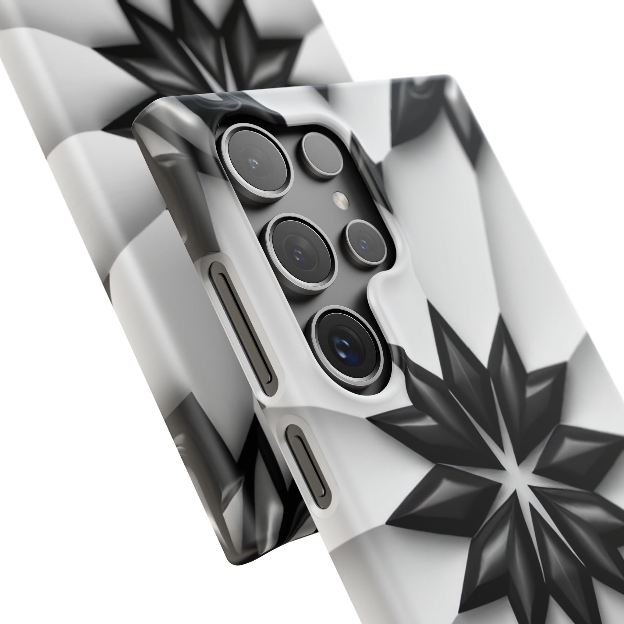 Black & White Geometric Snap Case for iPhone & Samsung Galaxy