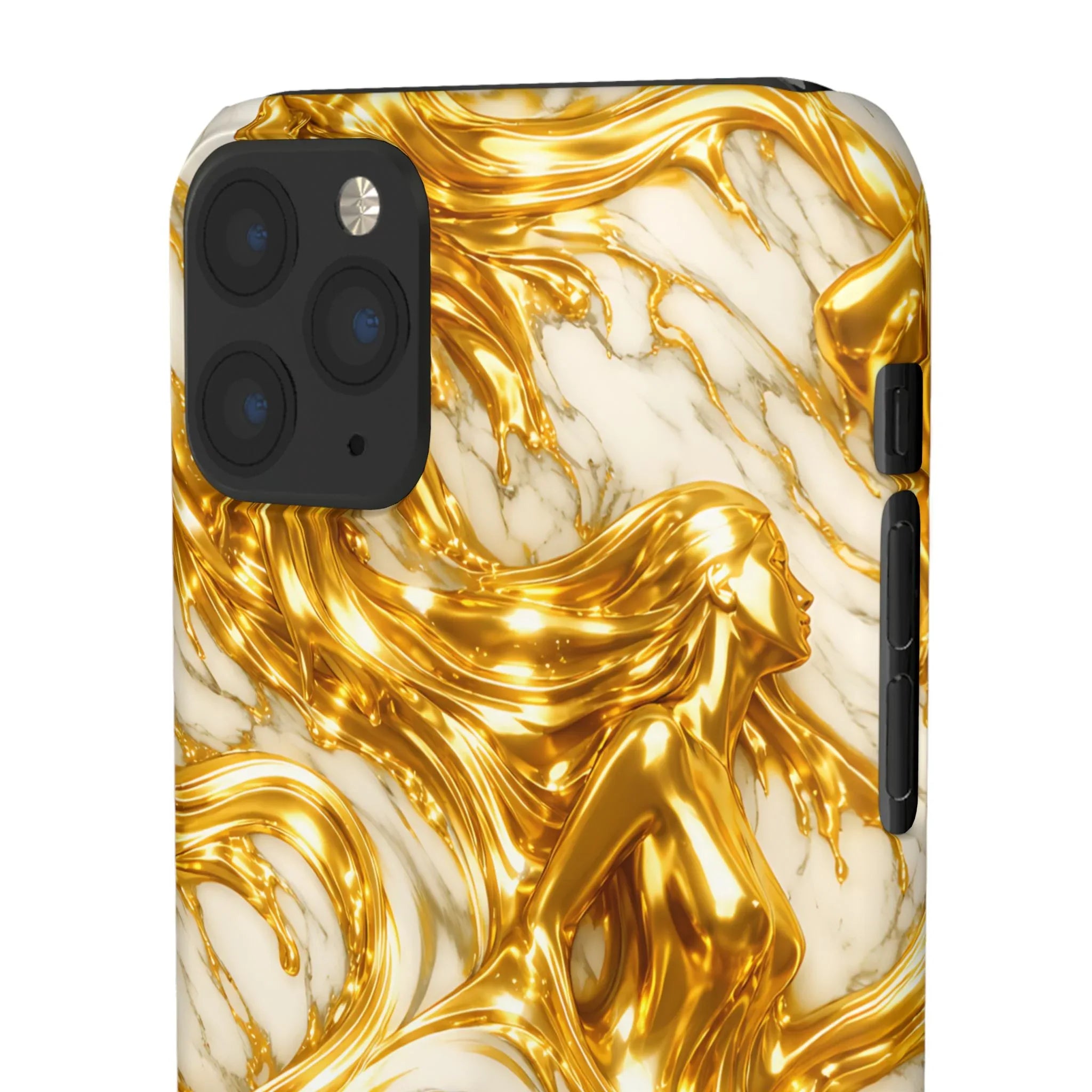 Divine Gold Woman Phone Case for iPhone 11-17 and Galaxy S21-S25 - KARARMDESIGN
