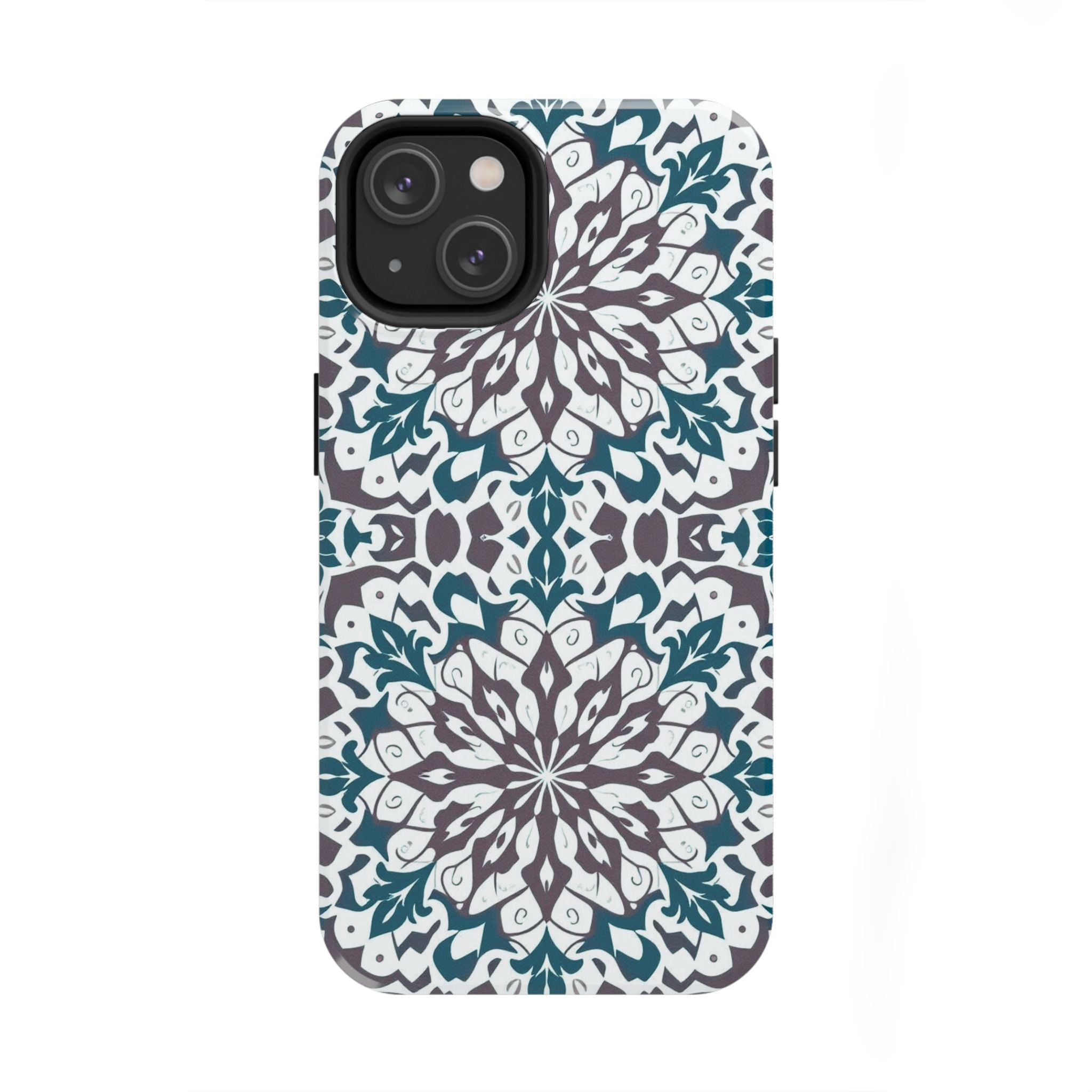 Symmetrical Mandala Phone Case for iPhone 11-17 and Galaxy S21-S25