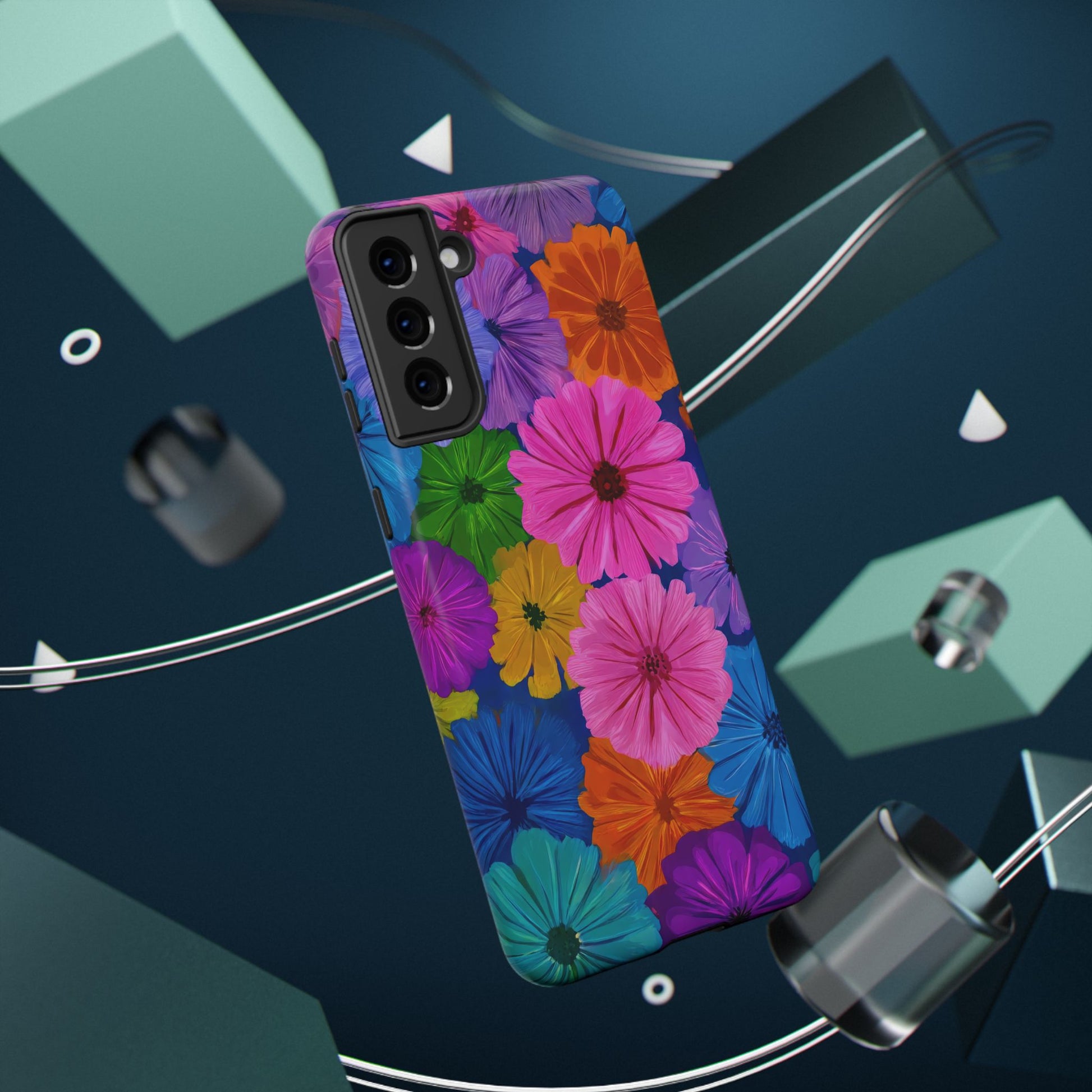 Bloom Pattern Phone Case for iPhone 11-17 and Galaxy S21-S22 Models - KARARMDESIGN