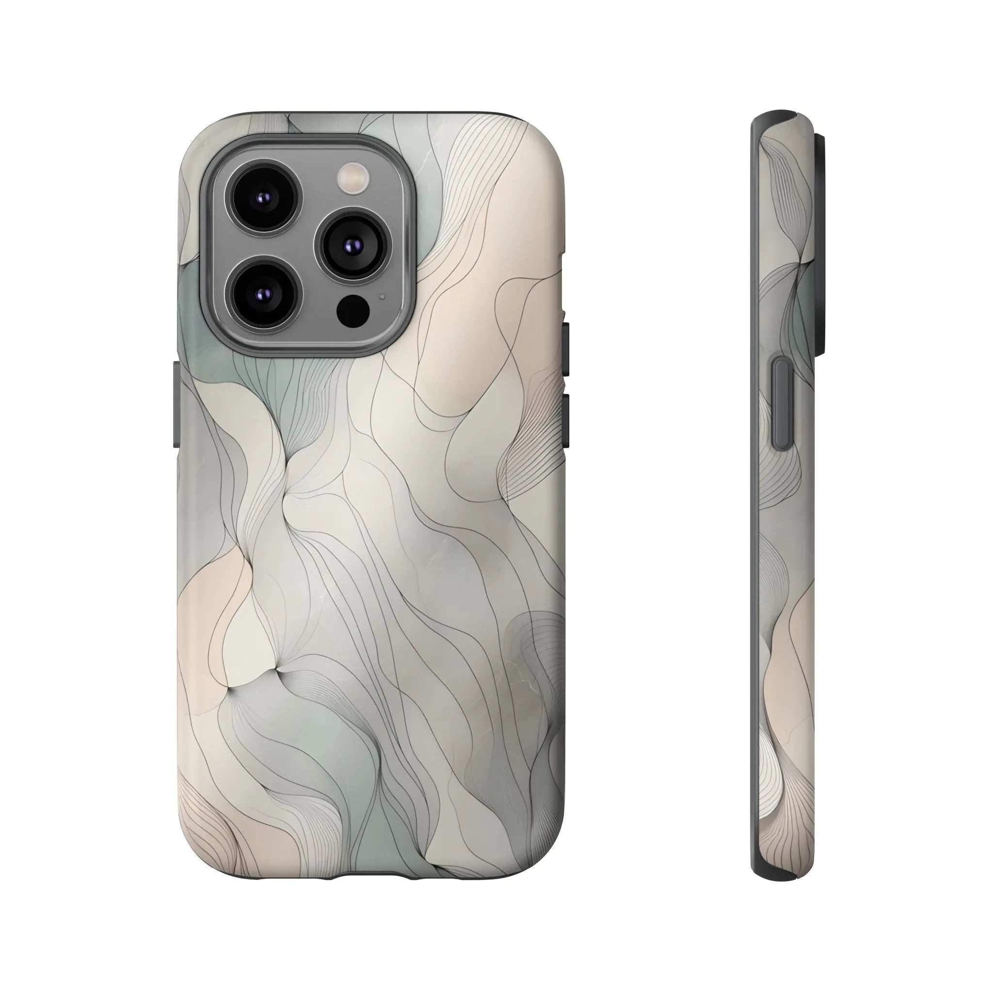 Pastel Wave Phone Case – Minimalist Design for iPhone & Pixel - KARARMDESIGN
