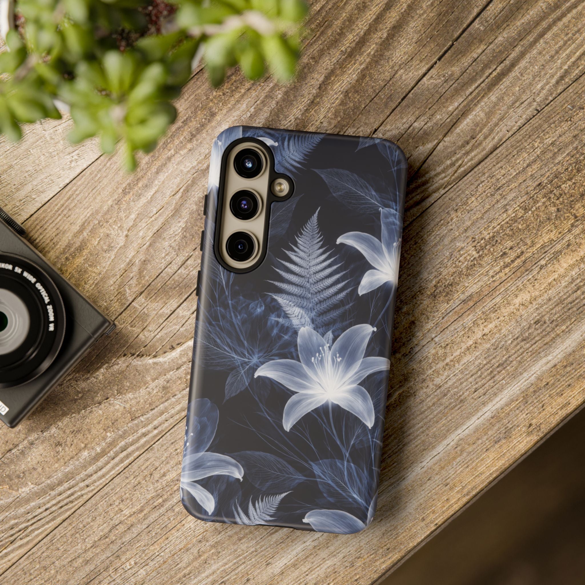 Moonlight Garden Phone Case for iPhone 11-17 and Galaxy S20-S26