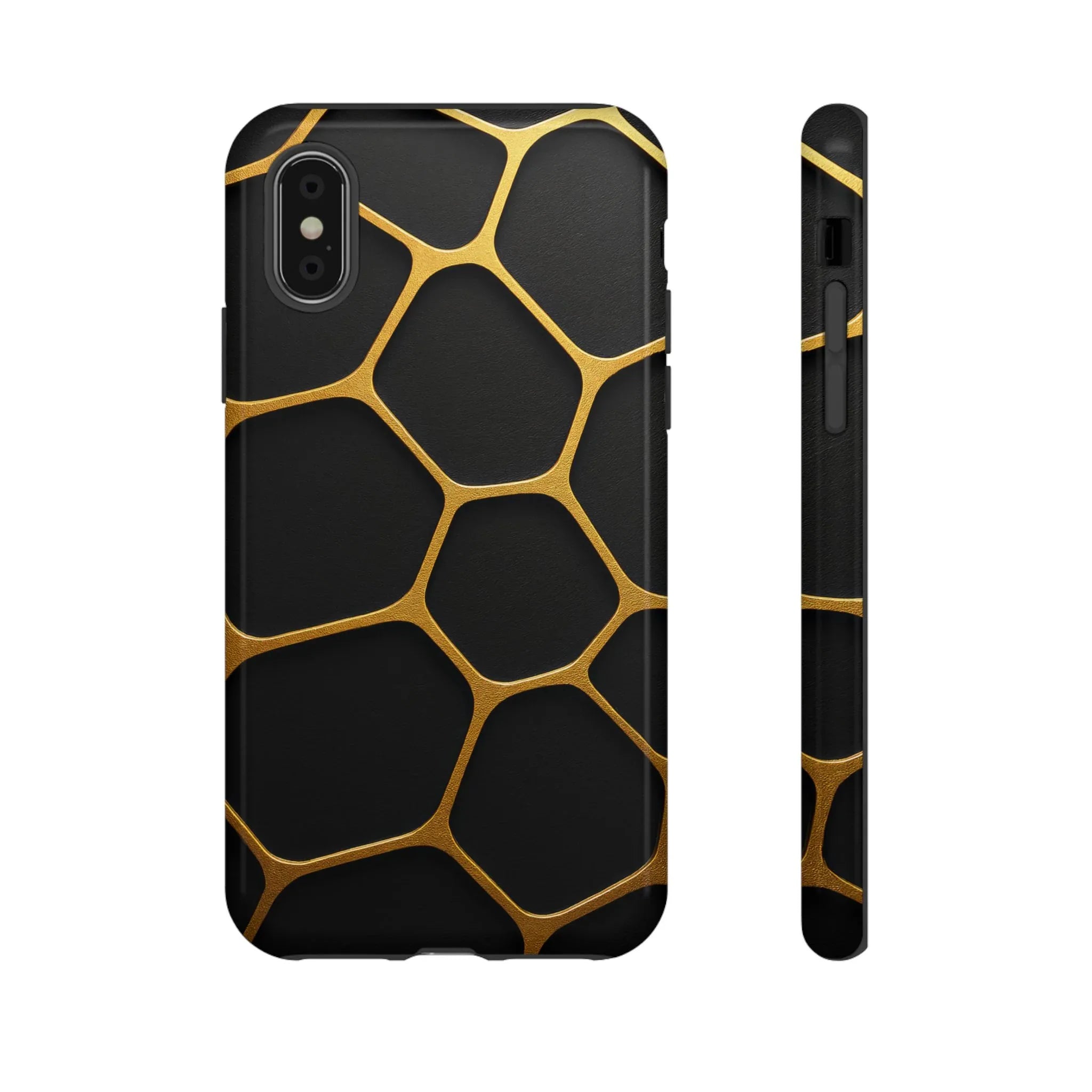 Golden Cellscape Phone Case for iPhone 8-17 and Galaxy S20-S25 - KARARMDESIGN