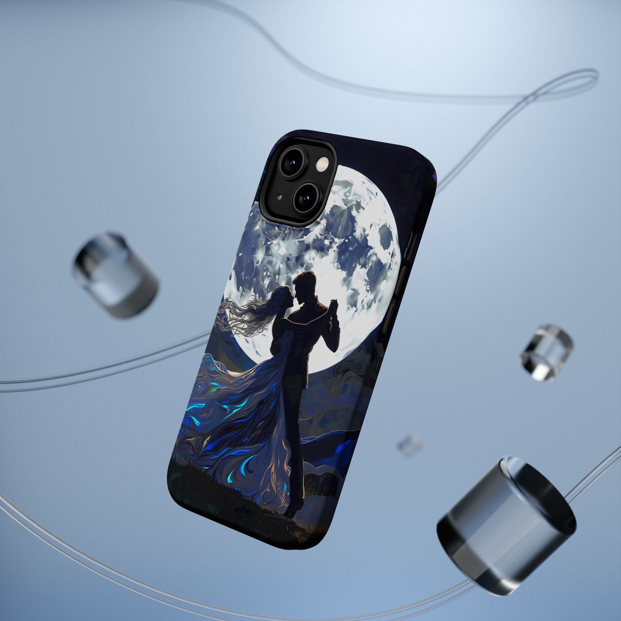 Romantic Moonlight Dance Magnetic Phone Case – iPhone 15–17 & Samsung Galaxy S26