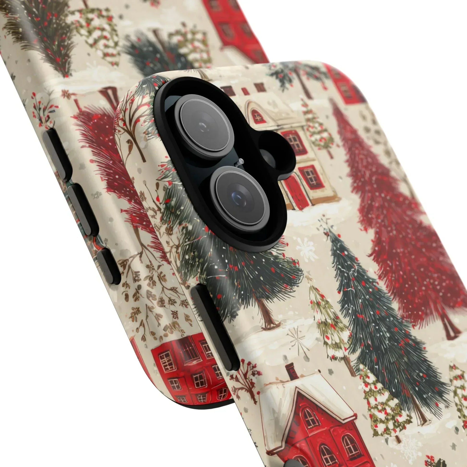 Cozy Winter Village Phone Case for iPhone 11-17 and Galaxy S10-S25 - KARARMDESIGN