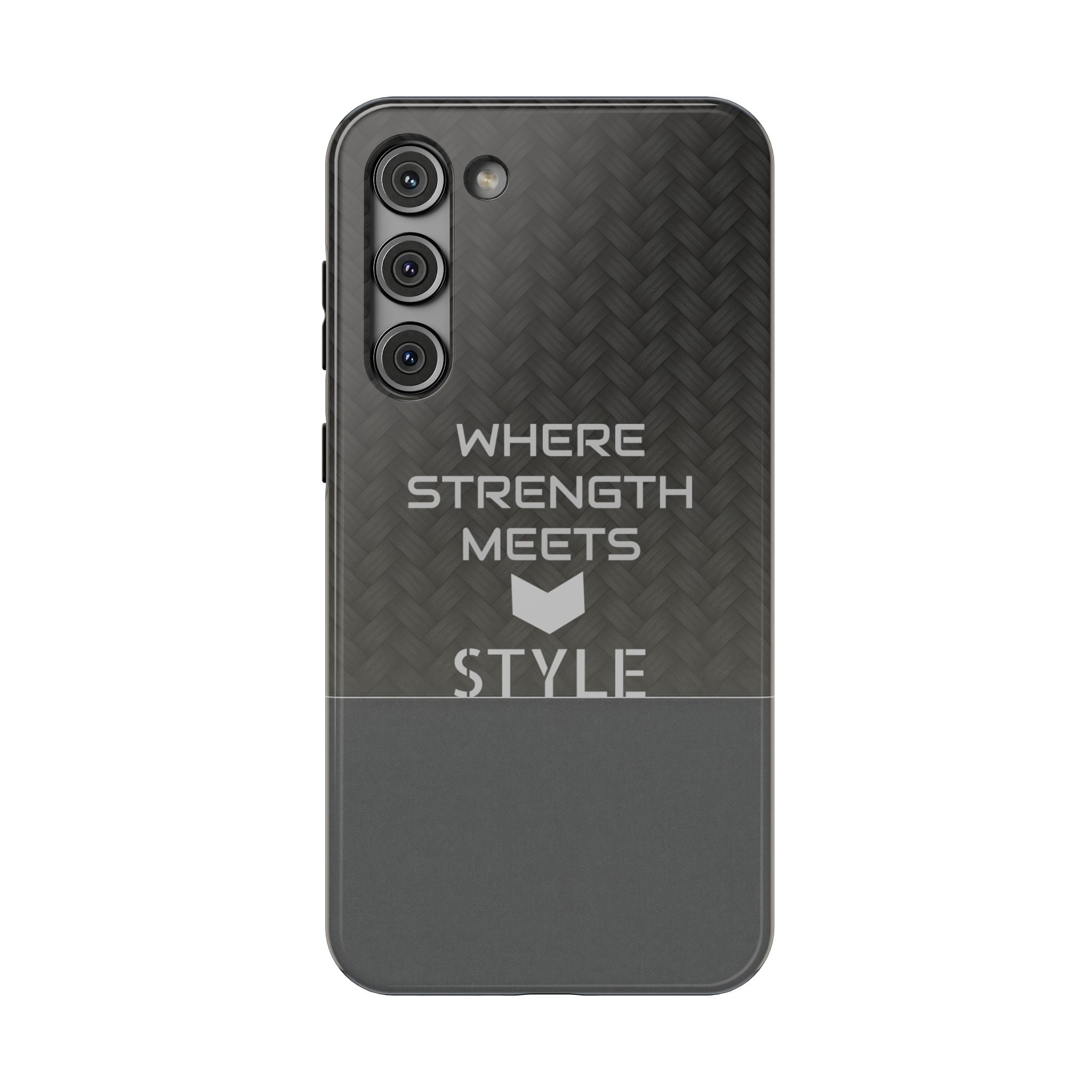 Gray Carbon Phone Case for iPhone 12-16 and Galaxy S21-S22