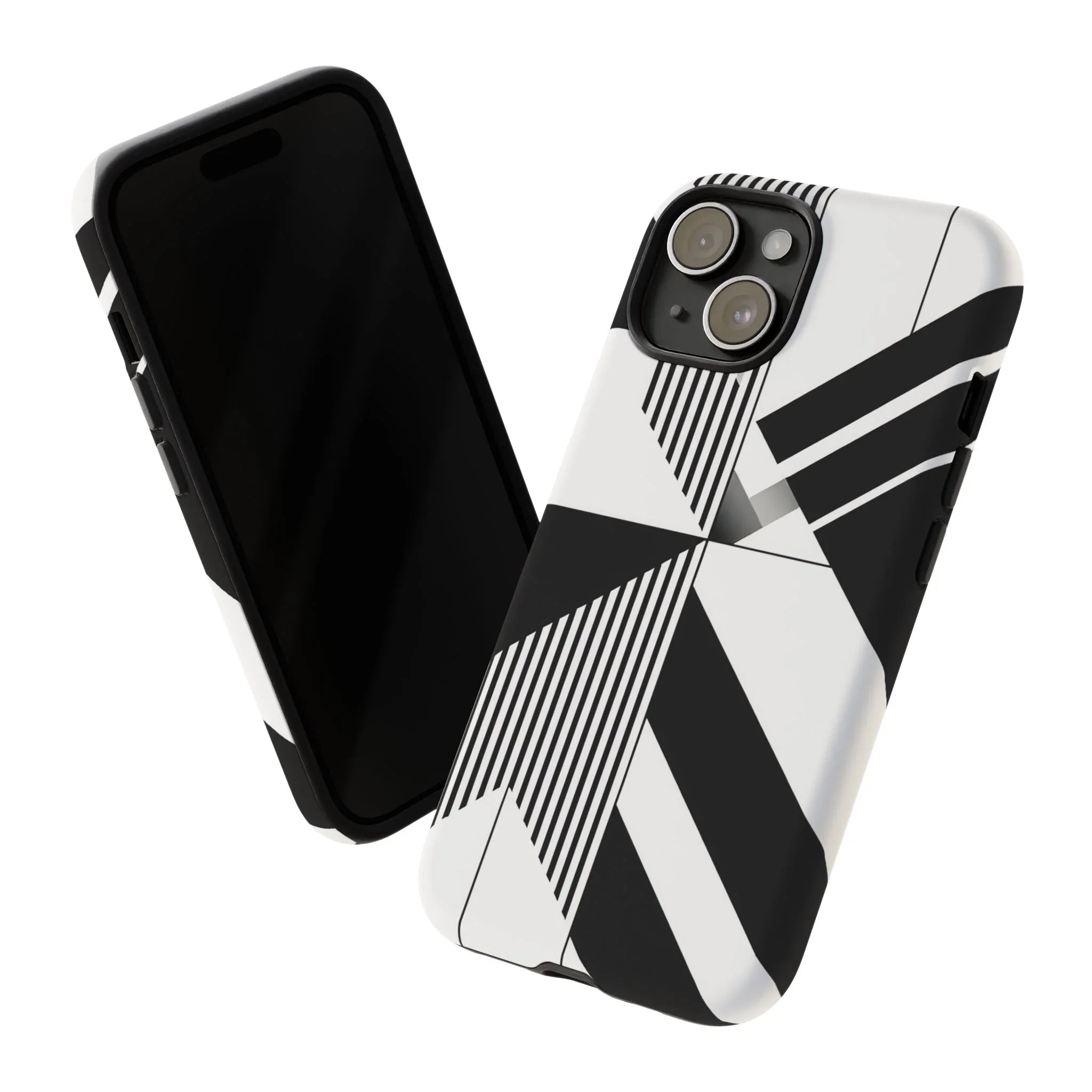 Monochrome Tough Phone Case for iPhone 11-16 and Galaxy S20–S25 - KARARMDESIGN