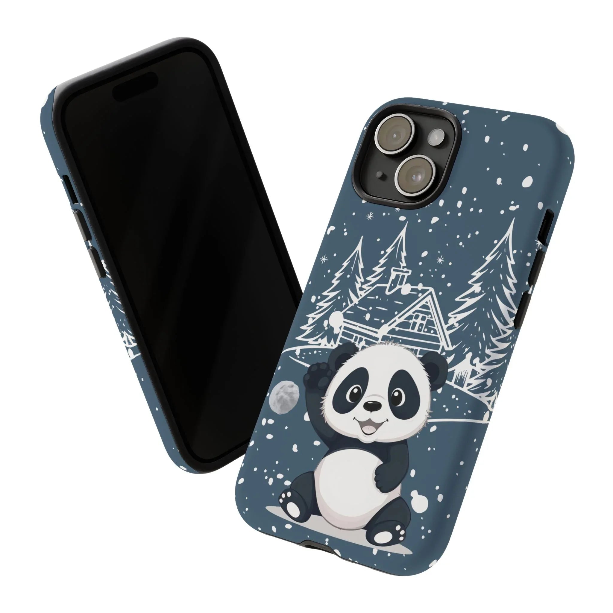 Cute Panda in a Winter Wonderland Phone Case for iPhone 8-17 - KARARMDESIGN