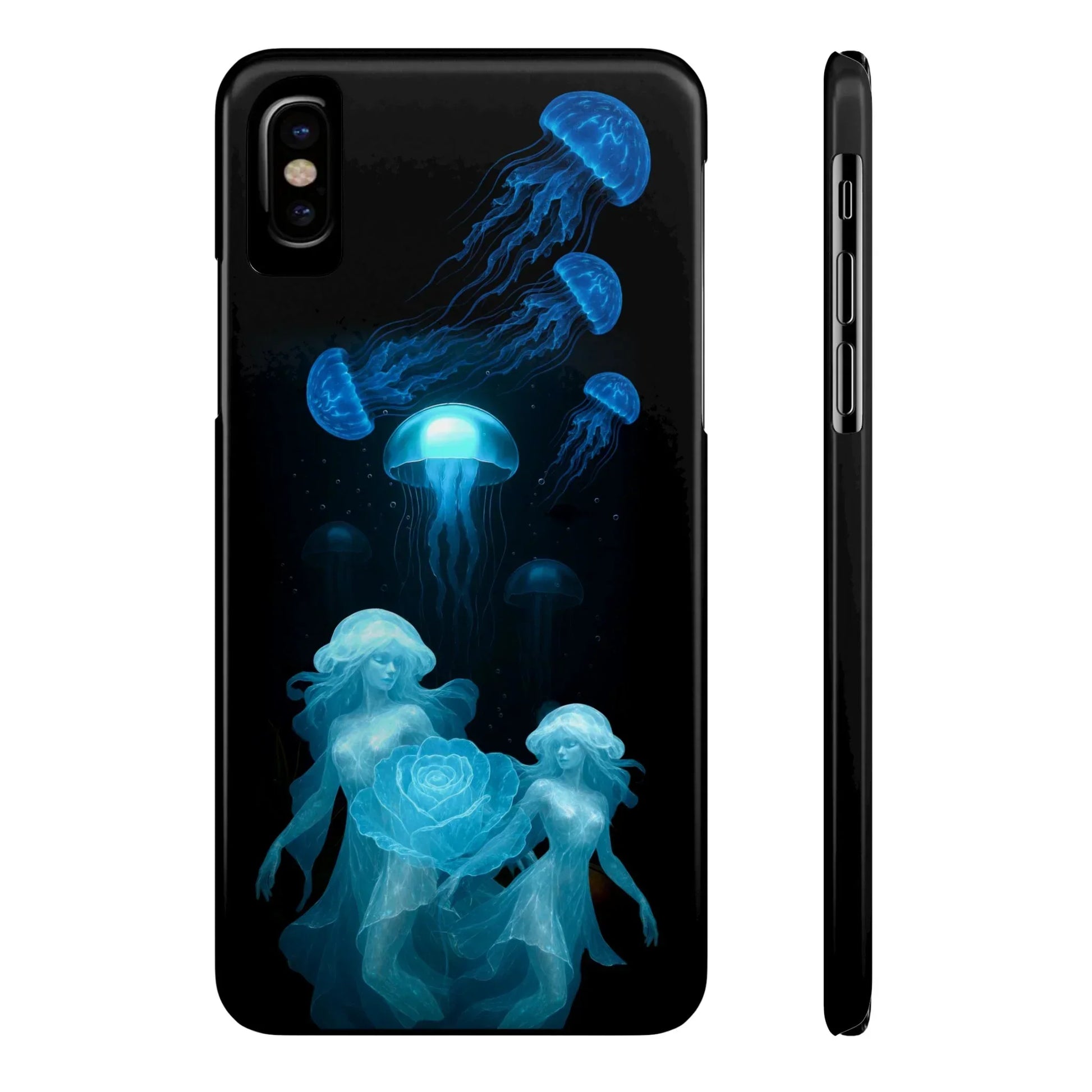 Jellyfish Rose Phone Case for iPhone 7-17 Models - KARARMDESIGN